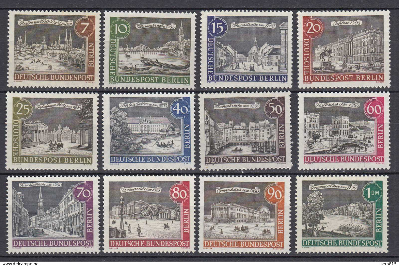 Germany - Berlin Stamps 1962 Michel 218-29 - SG B213-24 MNH Old Berlin Series  (81008 - Otros & Sin Clasificación