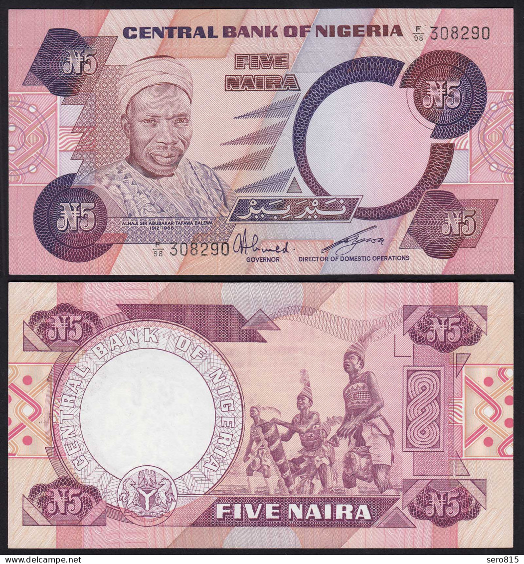 Nigeria 5 Naira Banknote Pick 24a Sig.6 UNC (1)    (25478 - Sonstige – Afrika