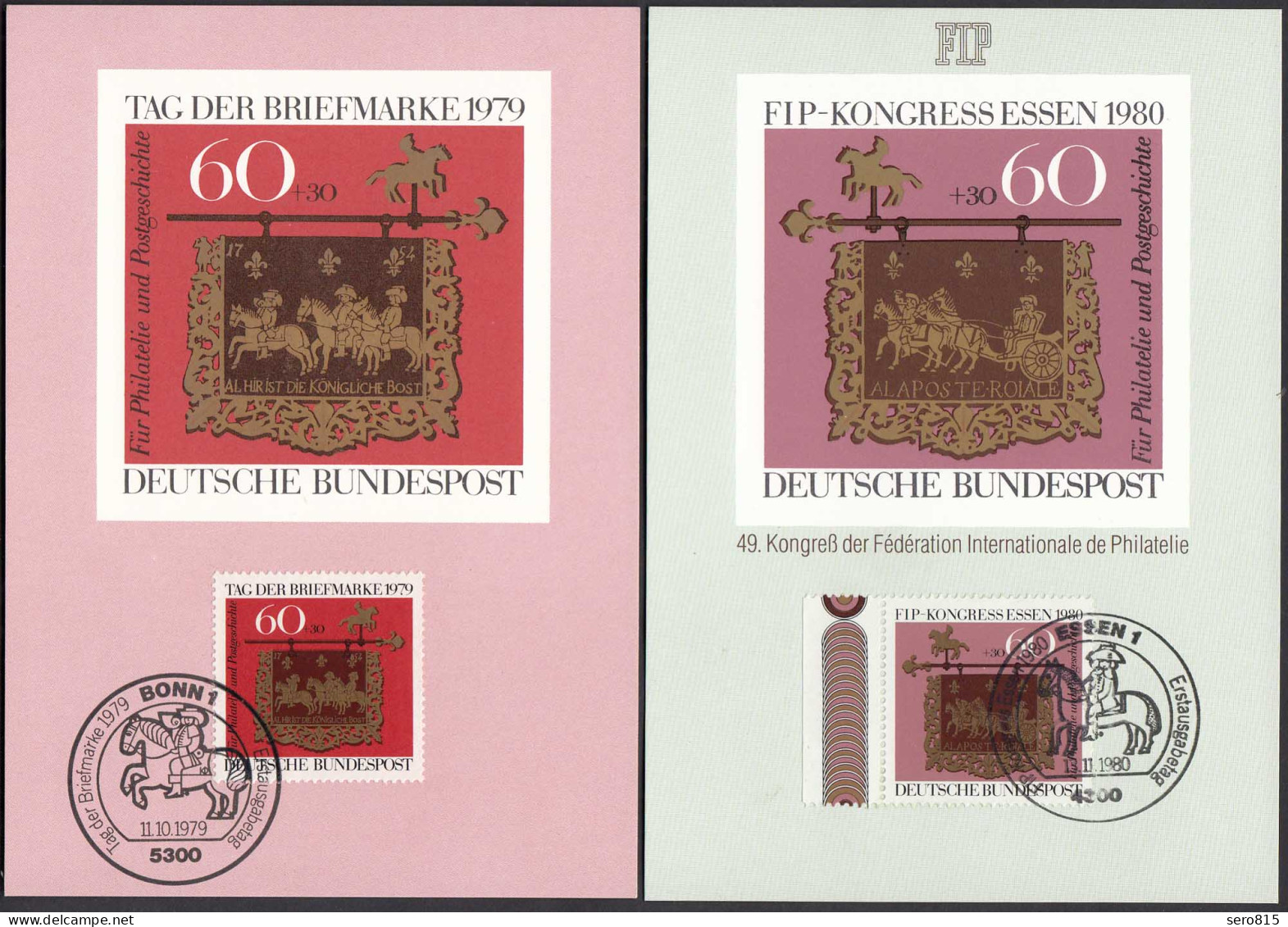 BRD BUND Maximumkarten Mi.1023 + 1065 1979 + 1980  (25975 - Altri & Non Classificati