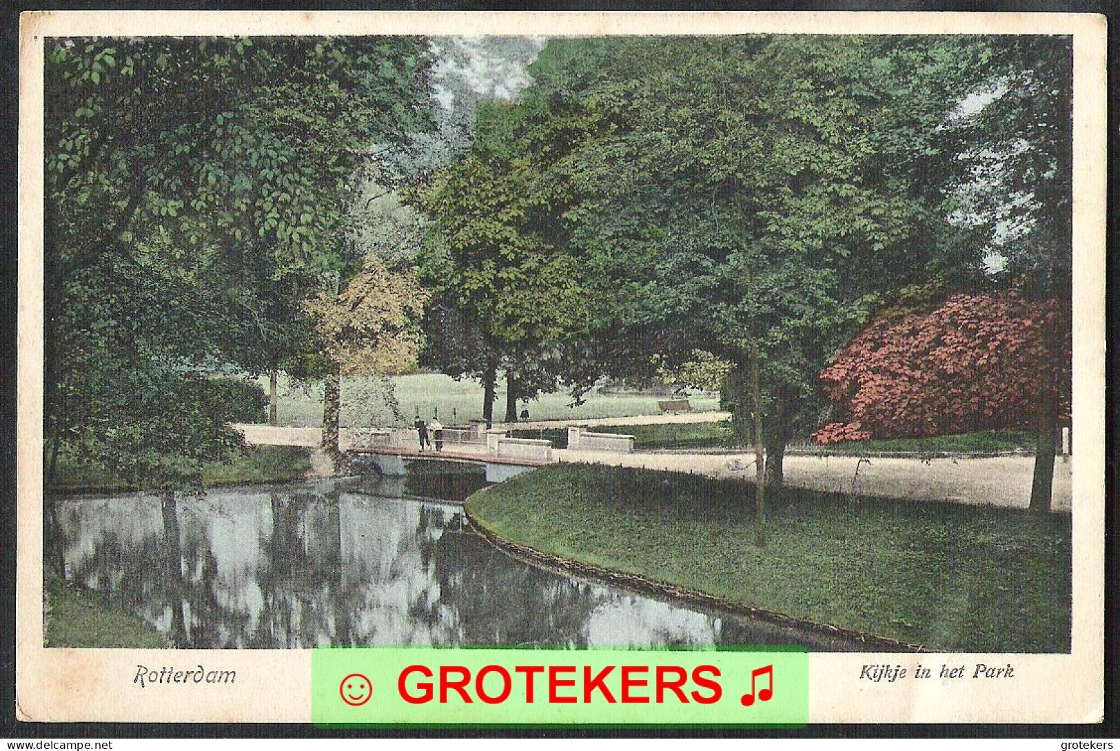 ROTTERDAM In Het Park 1918   Zegel Met PERFIN K  - Rotterdam