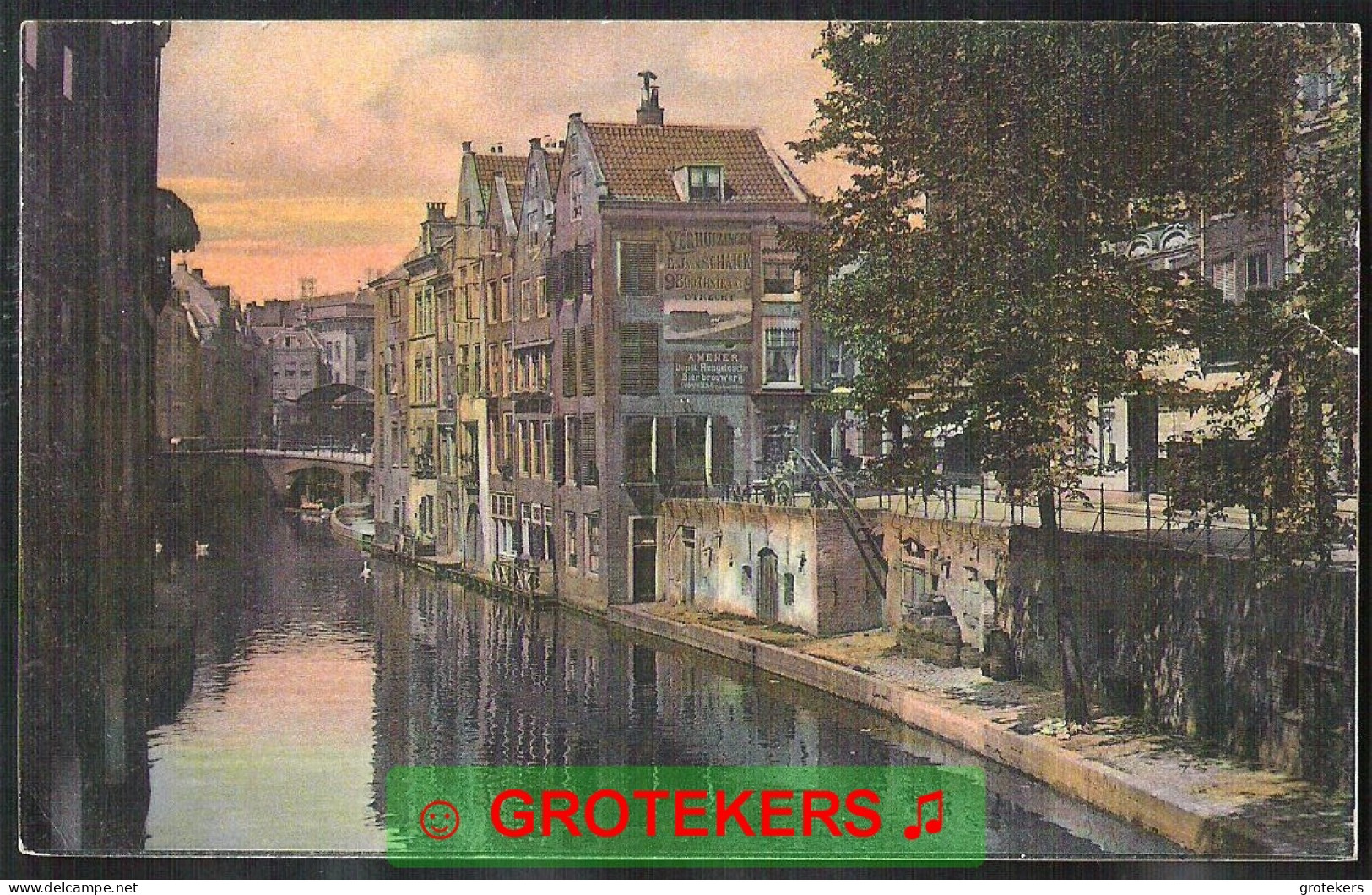 UTRECHT 4 kaarten Domtoren 1934  tabakszaak-Universiteit 1911-Willemsbrug 1913-Donkere Gaard 1912