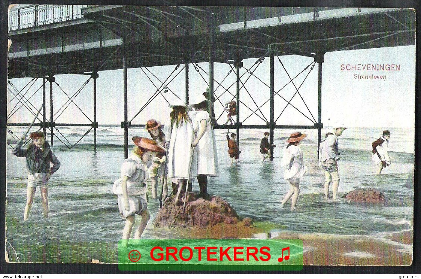 SCHEVENINGEN 4 Kaarten -Strand En Hotel Garni 1907-Panorama Pier 1938-strandleven Onder De Pier 1907-pier En Stormzee  - Scheveningen