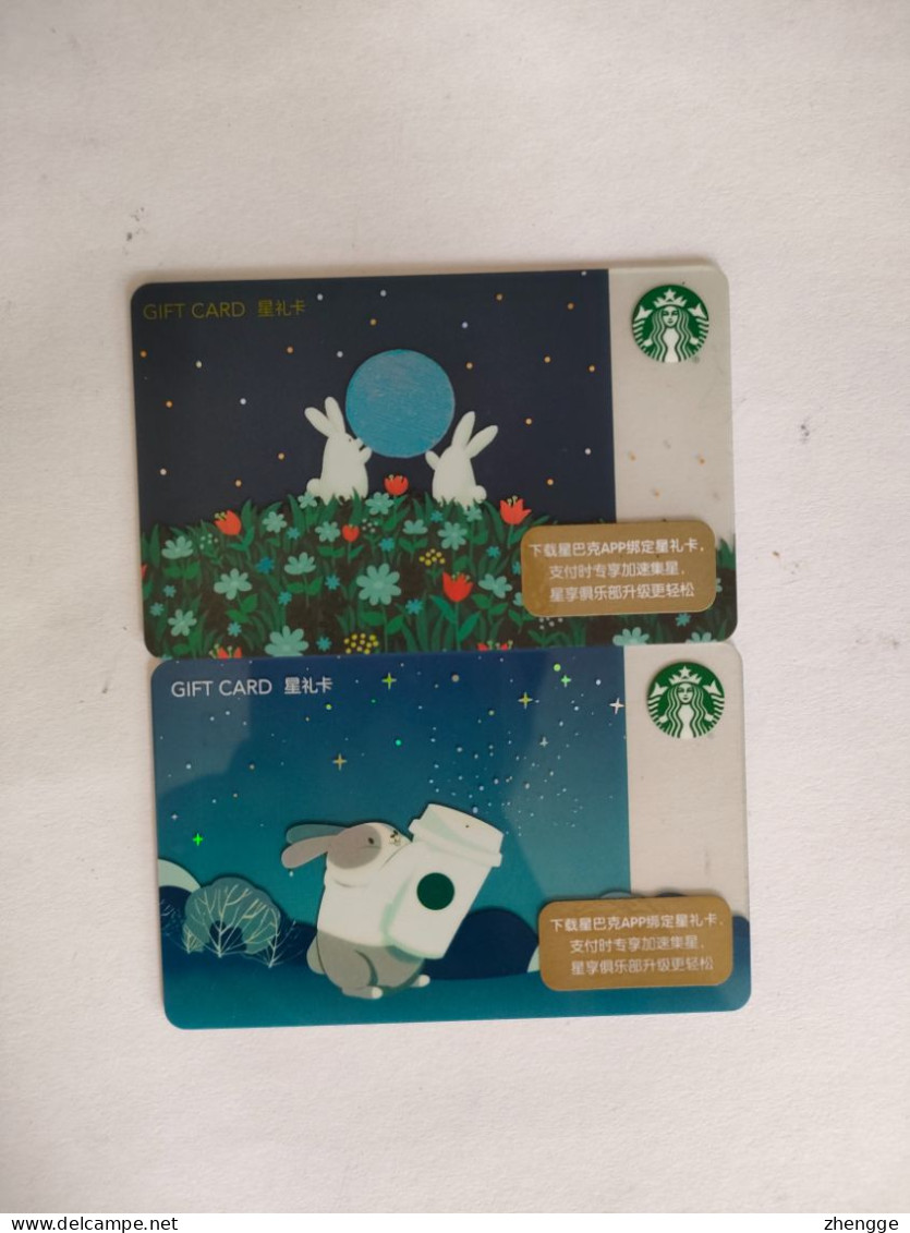 China Gift Cards, Starbucks, 200 RMB,  2020,(2pcs) - Tarjetas De Regalo