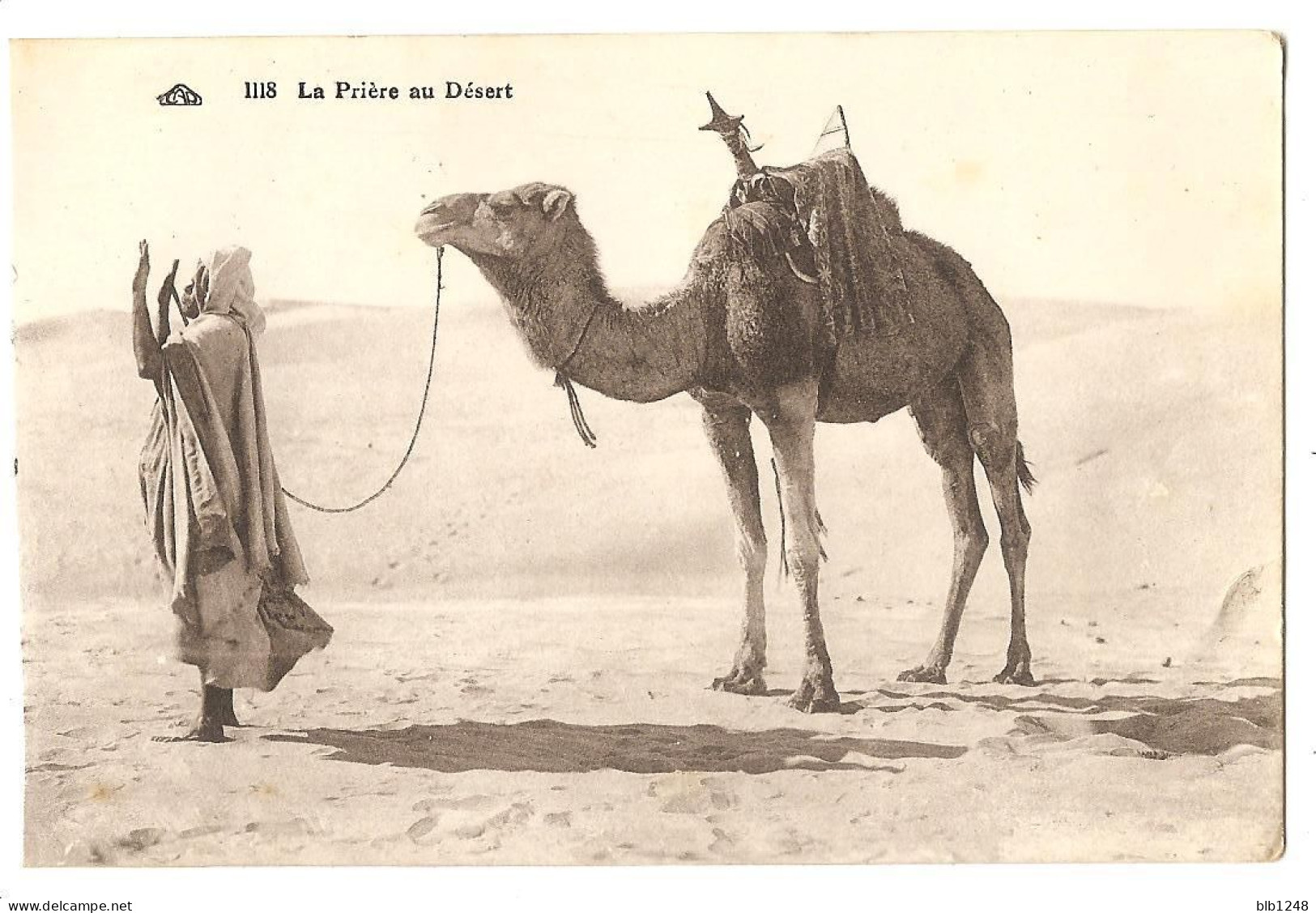 Algérie > Scenes Et Types La Prière Au Desert - Escenas & Tipos