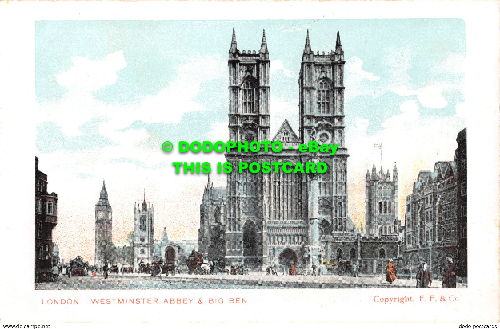 R462236 London. Westminster Abbey And Big Ben. F. F - Sonstige & Ohne Zuordnung