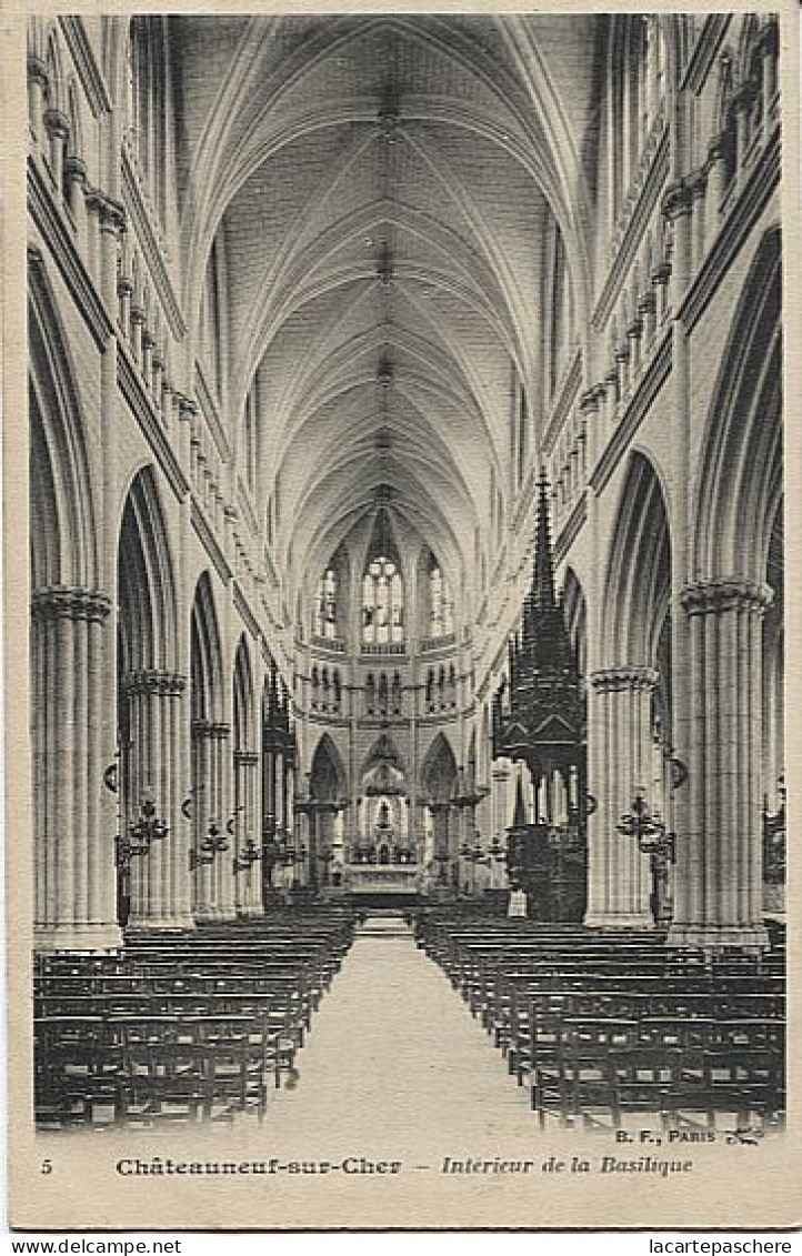 X117453 CHER CHATEAUNEUF SUR CHER INTERIEUR DE LA BASILIQUE - Chateauneuf Sur Cher