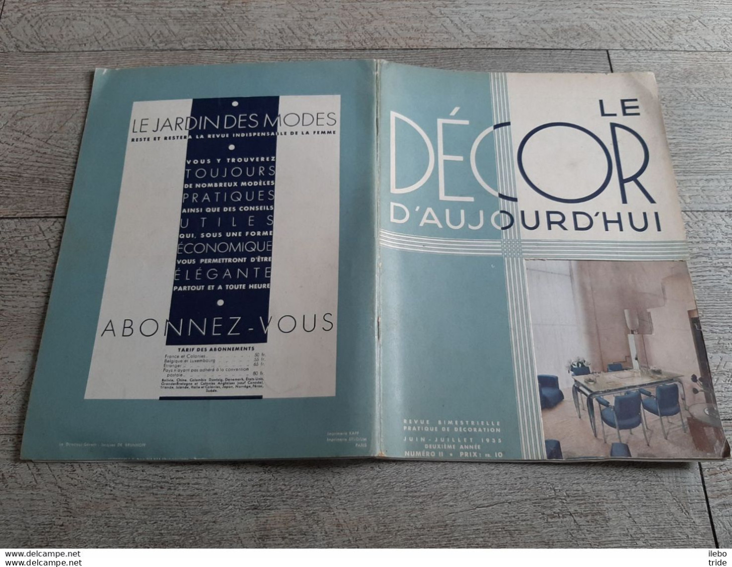 Revue N°11 Décor D'aujourd'hui 1935 Art Décoratif Salon Artistes Décorateurs Bureau Papier Peint - Casa & Decoración