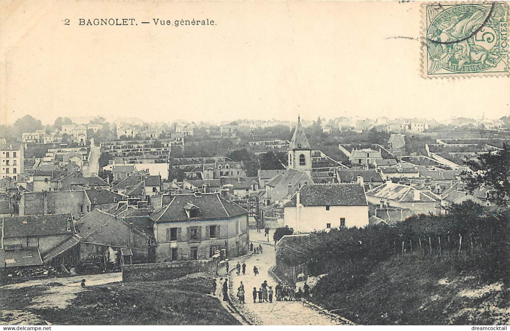 93 BAGNOLET. Vue Générale Prise De La Rue De Lénine Ex Rue De Montreuil 1907 - Bagnolet