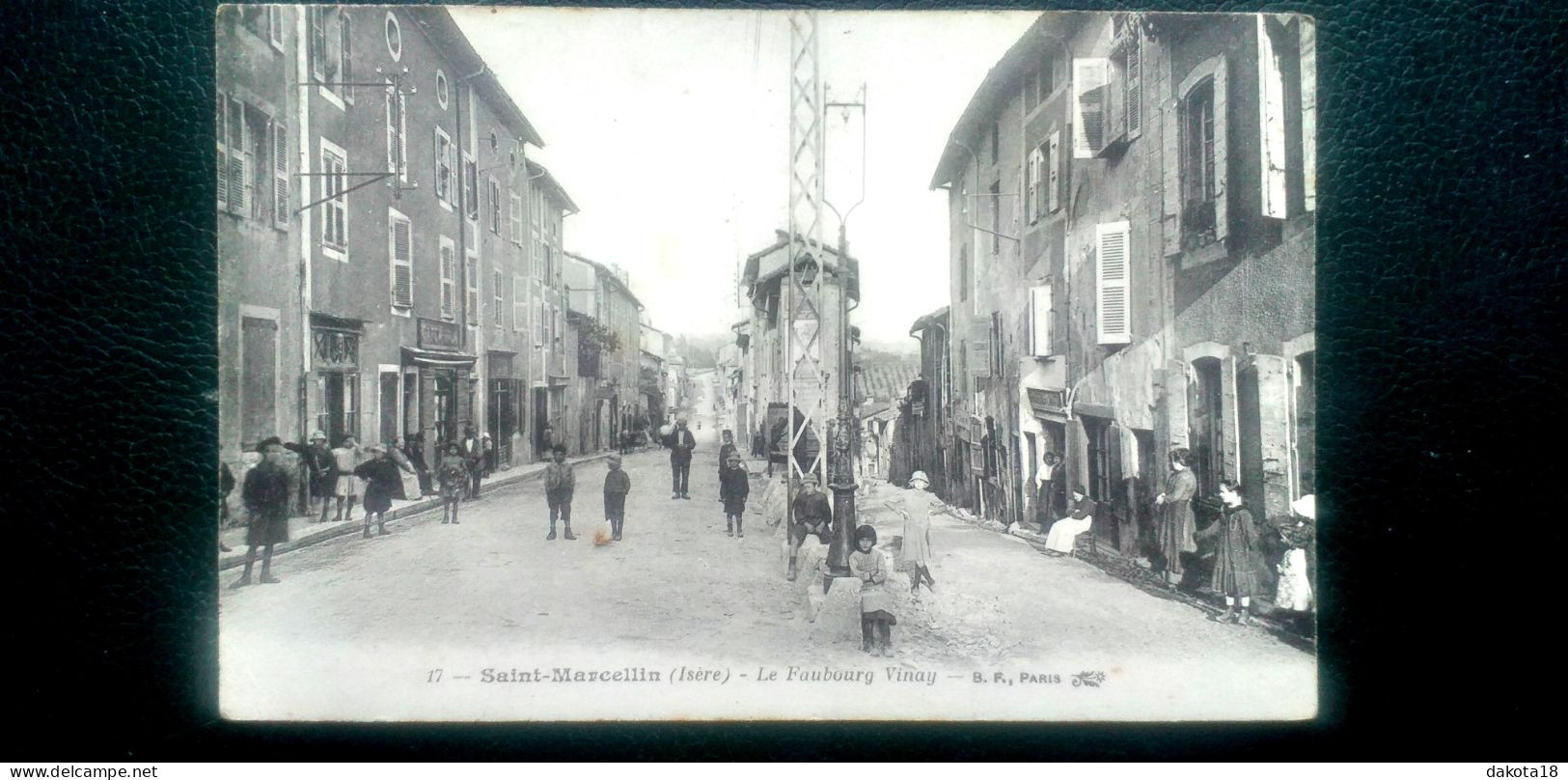 38 , Saint Marcellin , Le Faubourg Vinay Et Ses Habitants En 1924 - Saint-Marcellin