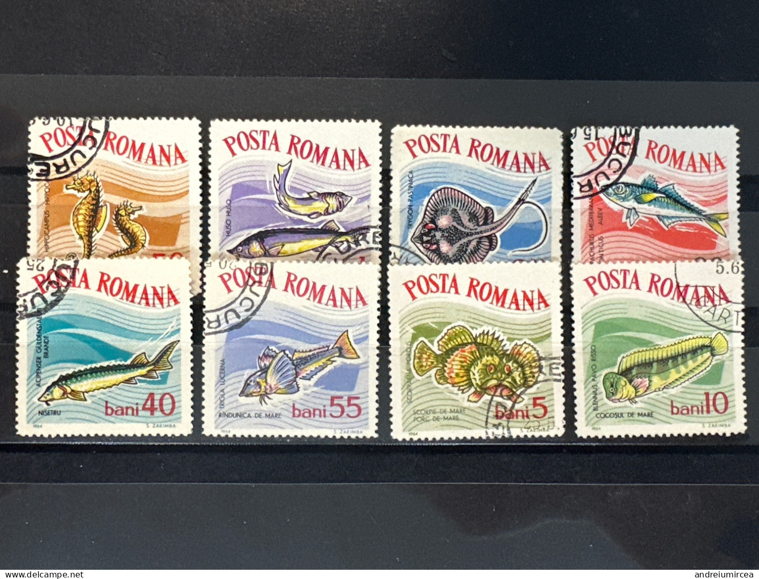 Romania. Used 1964 - Fishes