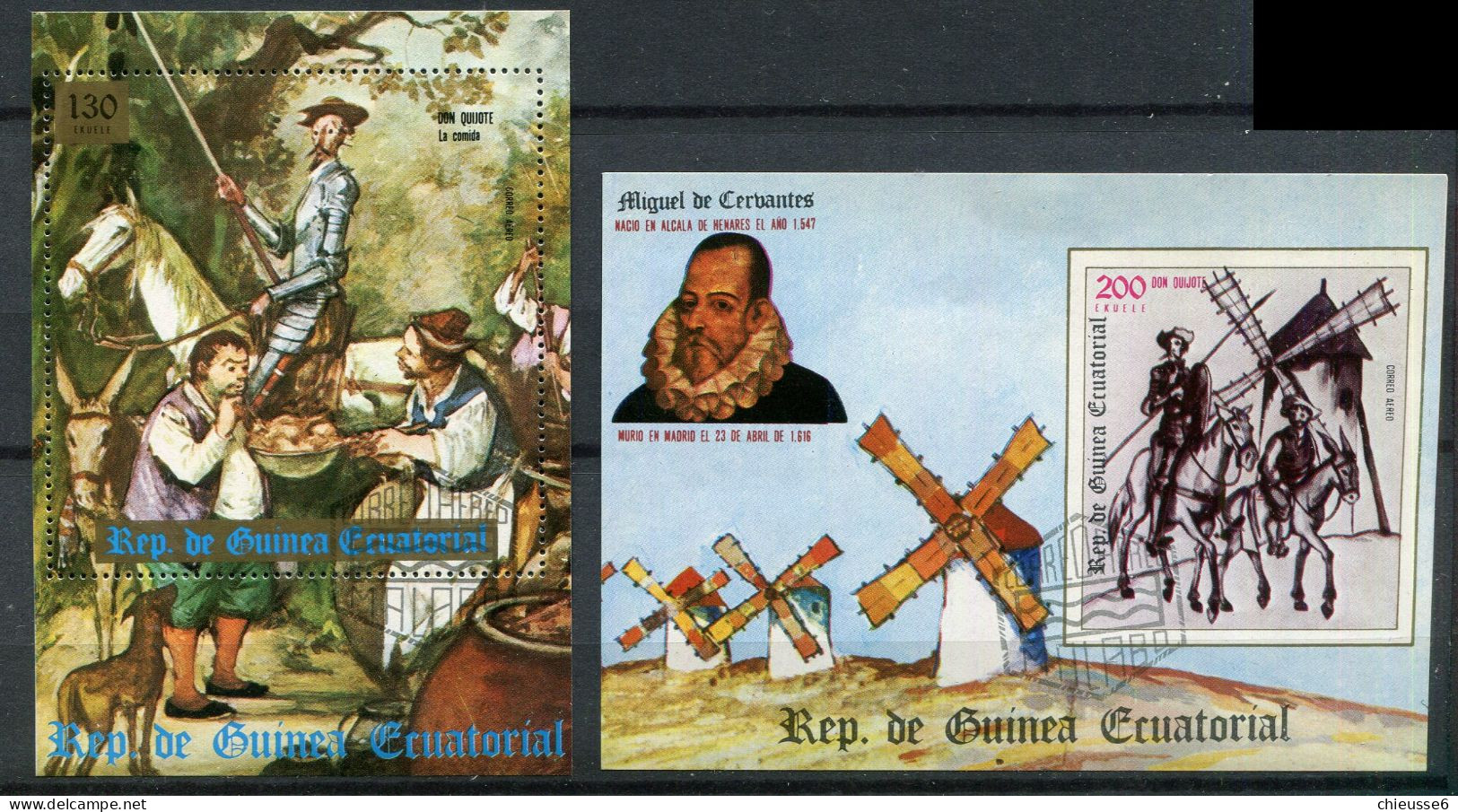 Guinée équatoriale ** Blocs 164/165 (ref. Michel) - Don Quichotte - Equatorial Guinea