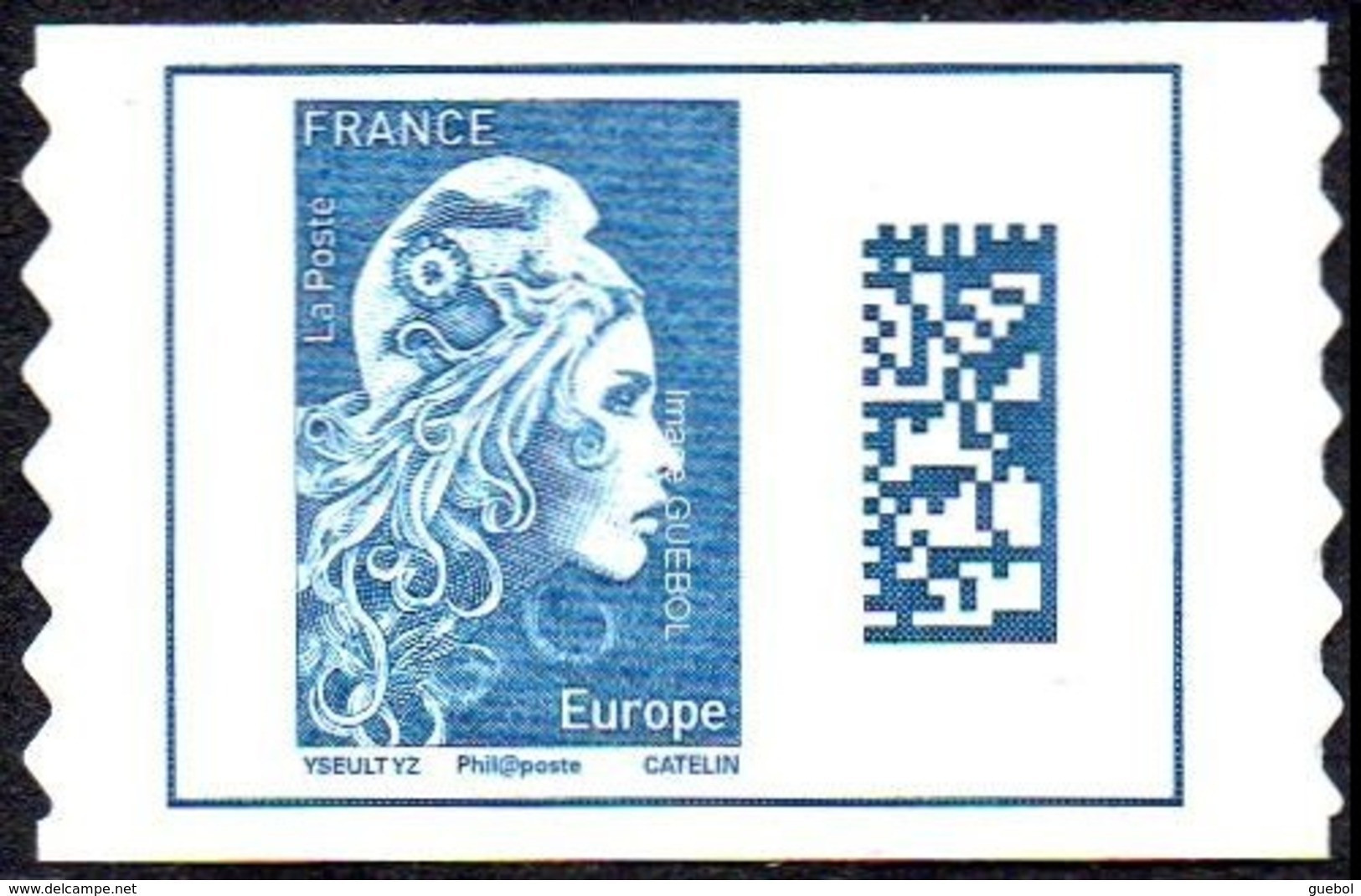 France Marianne L'Engagée Autoadhésif ** N° 1603,- Datamatrix Europe PRO - 2018-2023 Marianne L'Engagée