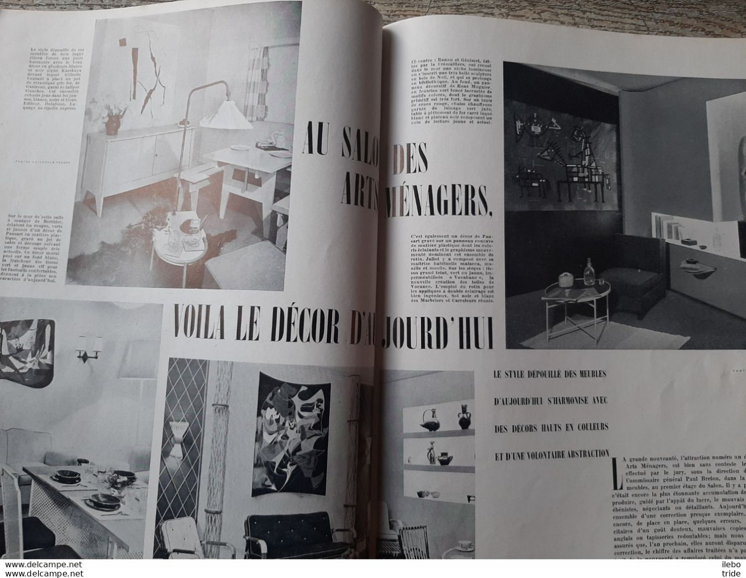 Revue N°70 Décor D'aujourd'hui 1952 Salon Des Arts Ménagers Rotin Matégot Prouvé école - Huis & Decoratie