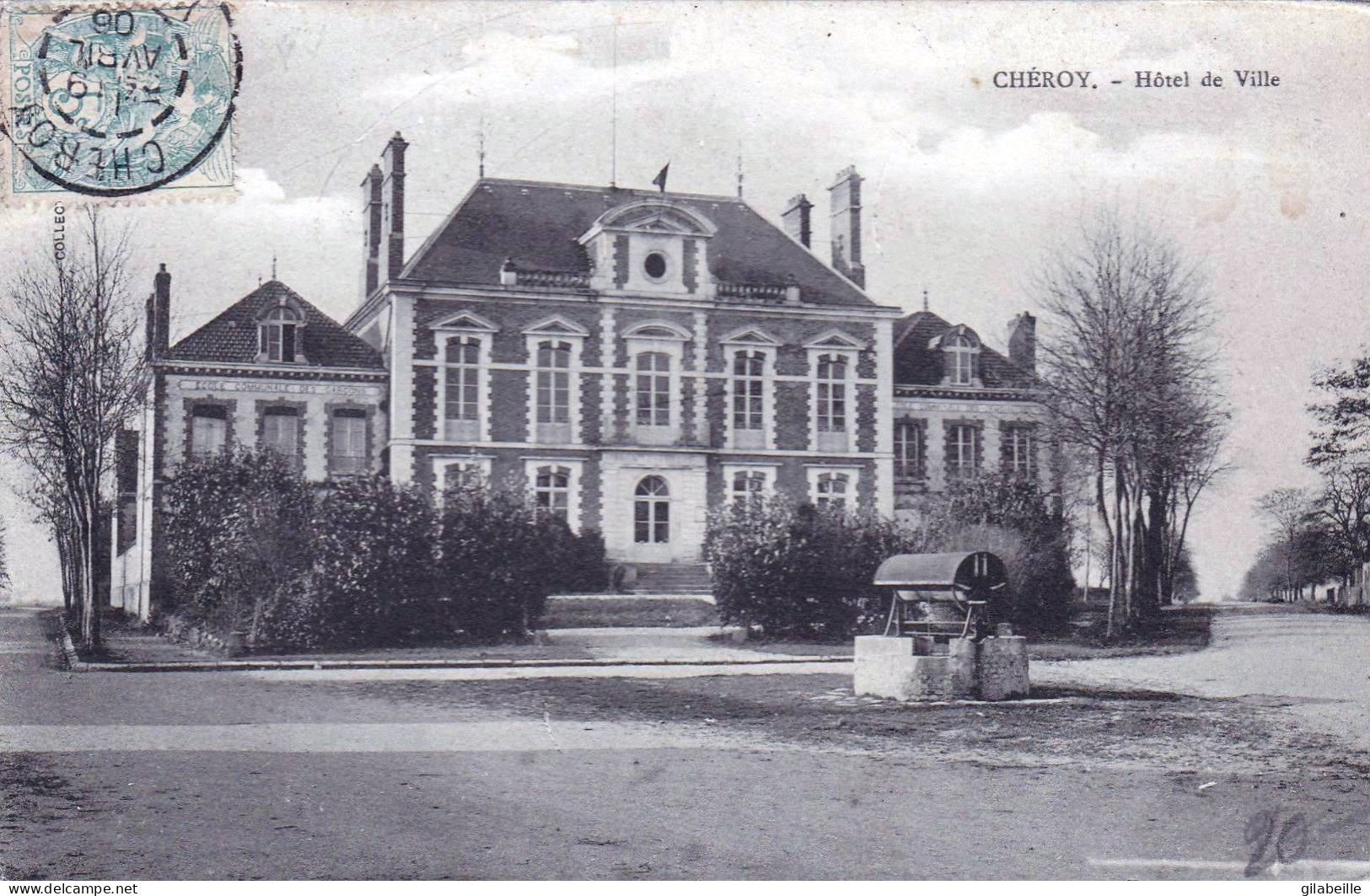 89 - Yonne -  CHEROY -  L Hotel De Ville - Puits - Cheroy