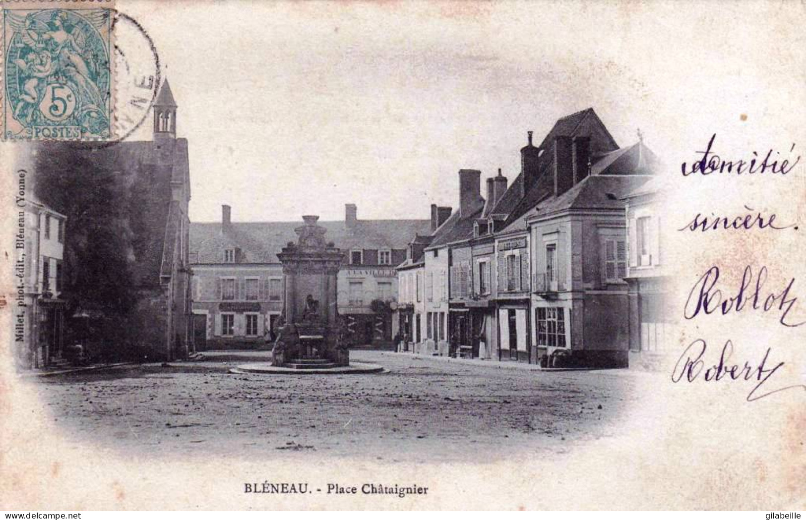 89 - Yonne -  BLENEAU - Place Chataignier - Bleneau