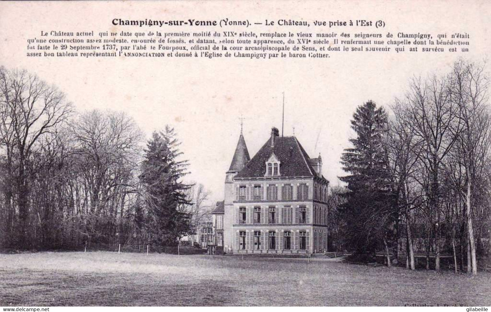 89 - Yonne - CHAMPIGNY Sur YONNE - Le Chateau Vue Prise A L'est - Champigny