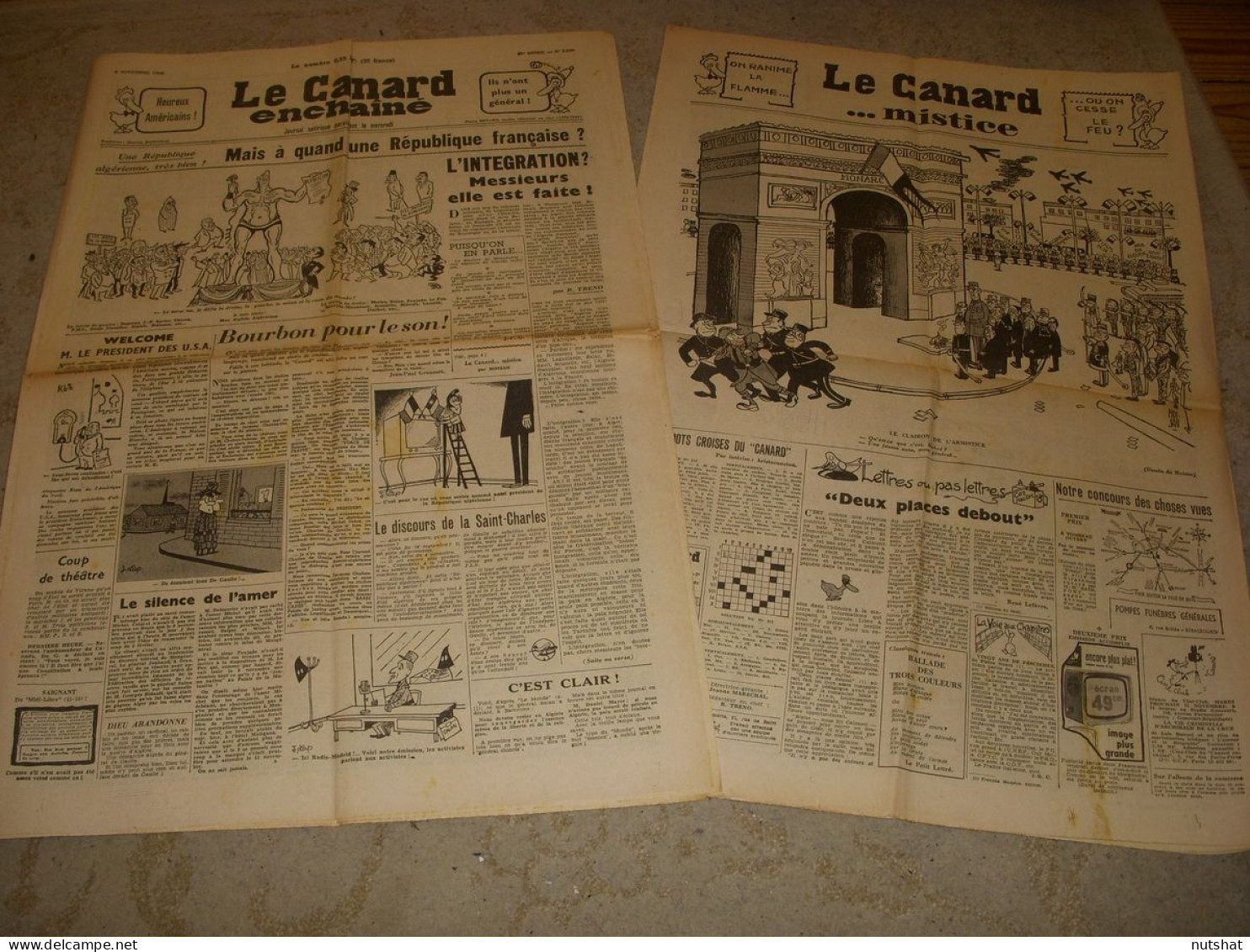 CANARD ENCHAINE 2090 09.11.1960 Pierre SABBAGH THEATRE RUY BLAS Louis MOLLION - Política