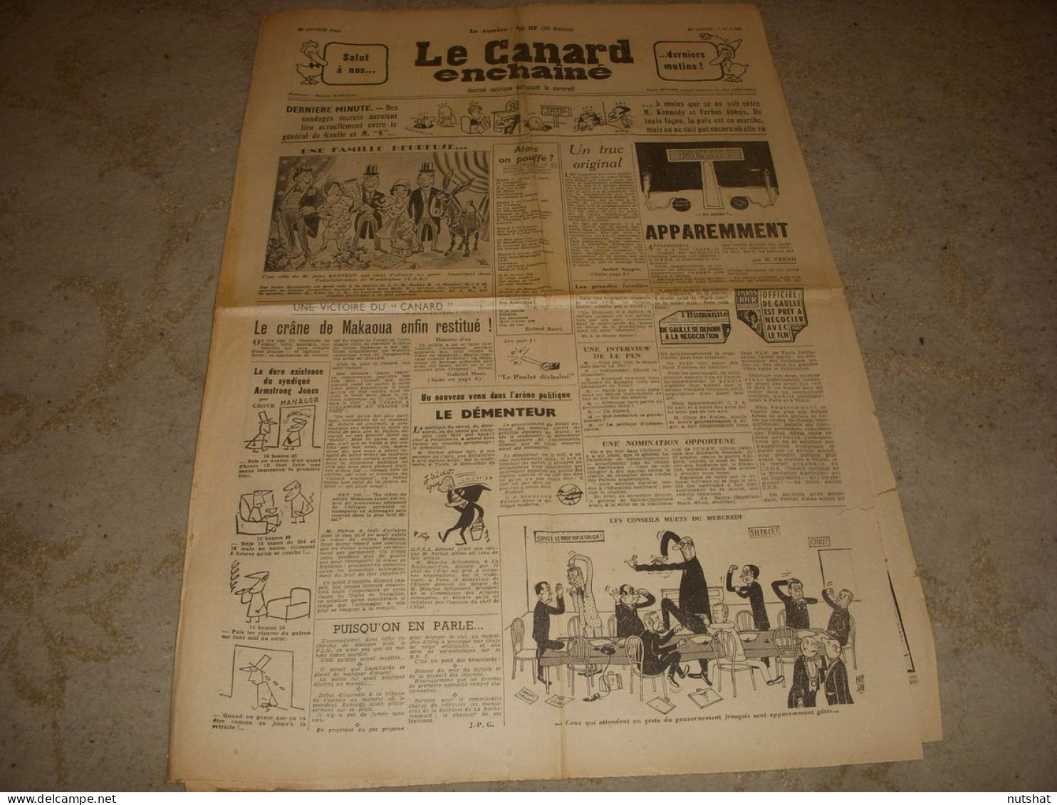 CANARD ENCHAINE 2101 25.01.1961 Le POULET DECHAINE ORGANE Des GARDIENS De PAIX - Politics