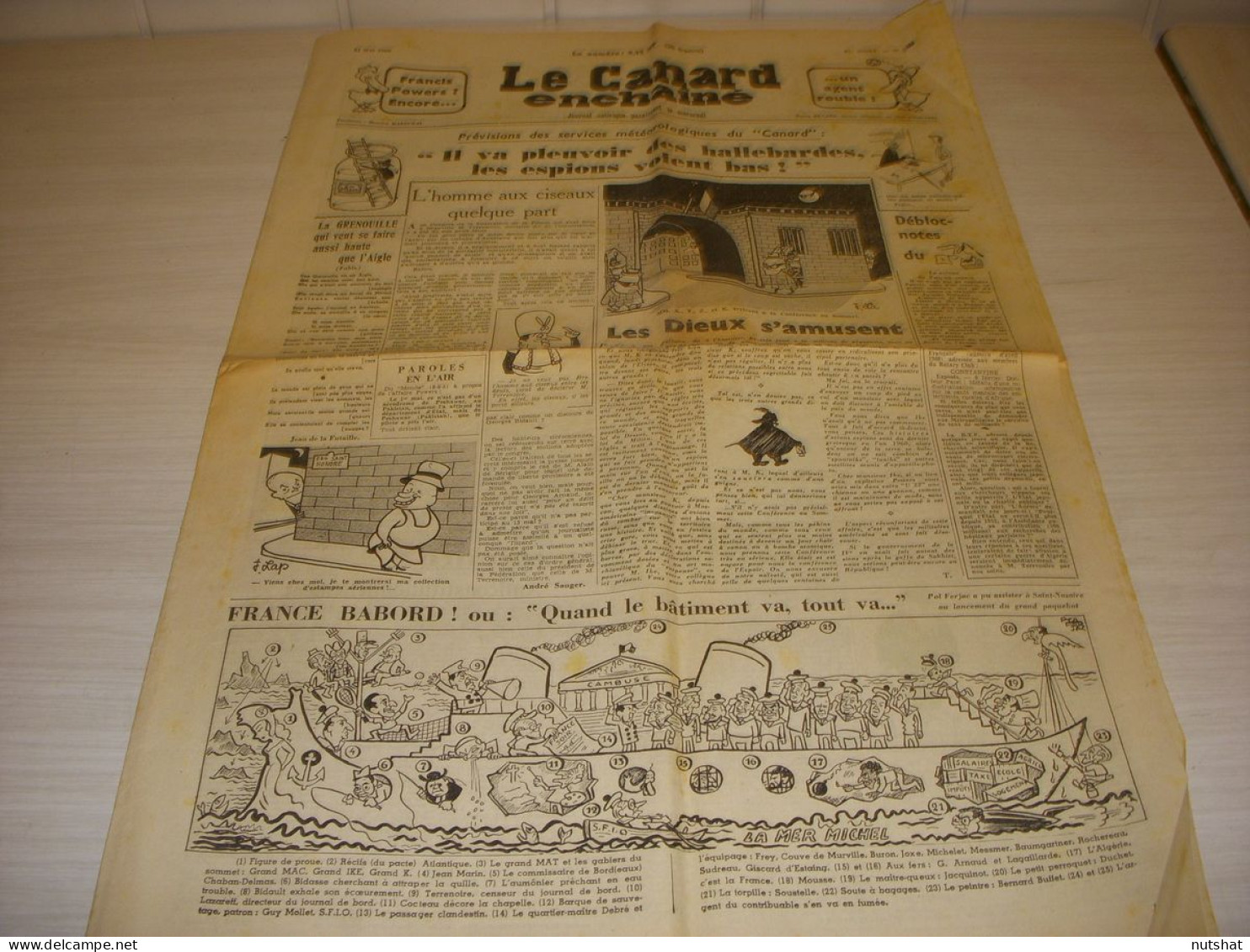 CANARD ENCHAINE 2064 11.05.1960 Pierre DEVAUX Mario MONICELLI MARIAGE MARGARET - Política