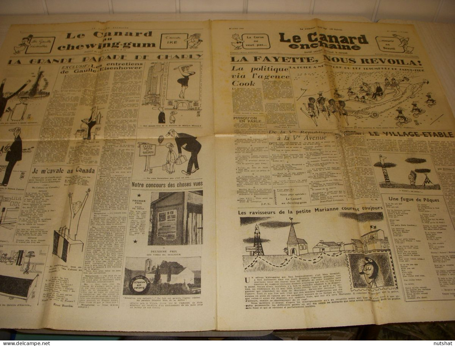 CANARD ENCHAINE 2061 20.04.1960 Cl AUTANT LARA RADIO Le PETIT CAPORAL BONAPARTE - Politics
