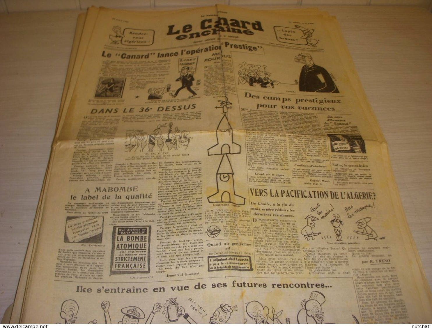 CANARD ENCHAINE 2026 19.08.1959 Thierry MAULNIER PETAIN Jean Claude PASCAL - Politica