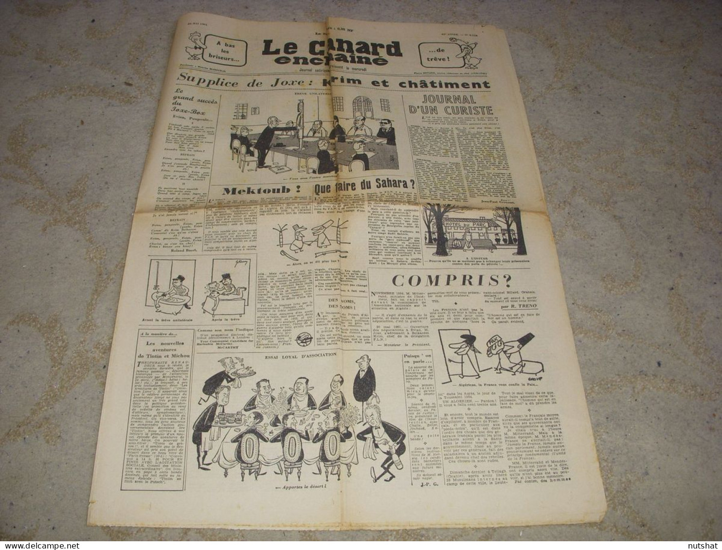 CANARD ENCHAINE 2118 24.05.1961 IVANHOE Les AVENTURES De TINTIN Et MICHOU - Politics