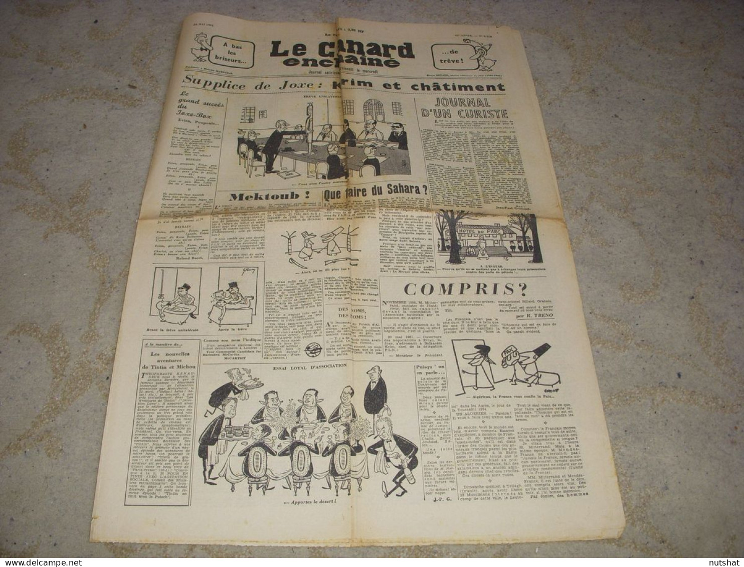 CANARD ENCHAINE 2118 24.05.1961 IVANHOE Les AVENTURES De TINTIN Et MICHOU - Política