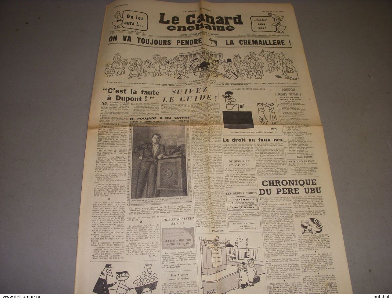 CANARD ENCHAINE SUPPLEMENT Du 10.08.1960 SPECIAL VACANCES - Política