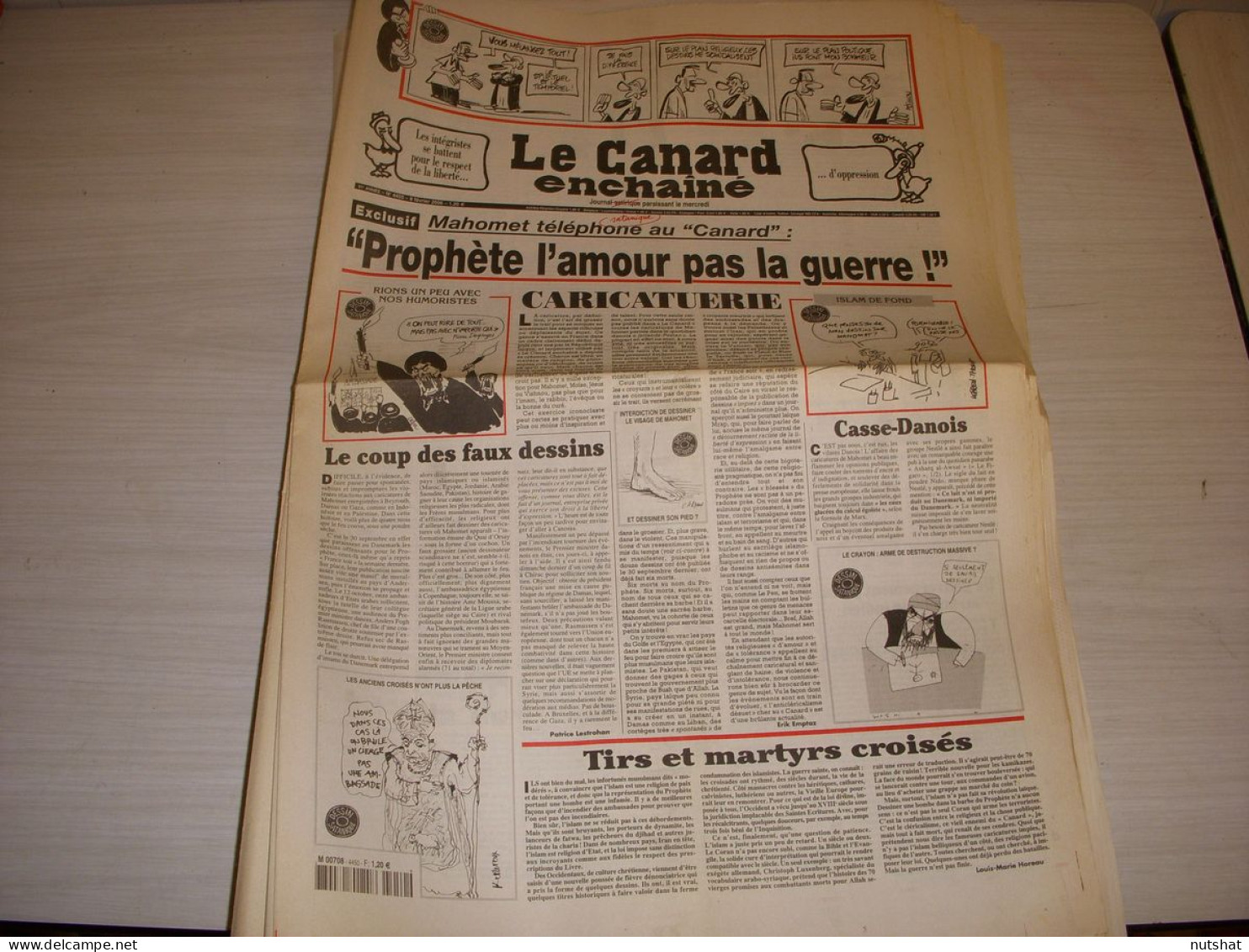 CANARD ENCHAINE 4450 08.02.2006 CARICATURES BHL Philippe SEGUR Jean Marie BIGARD - Politiek