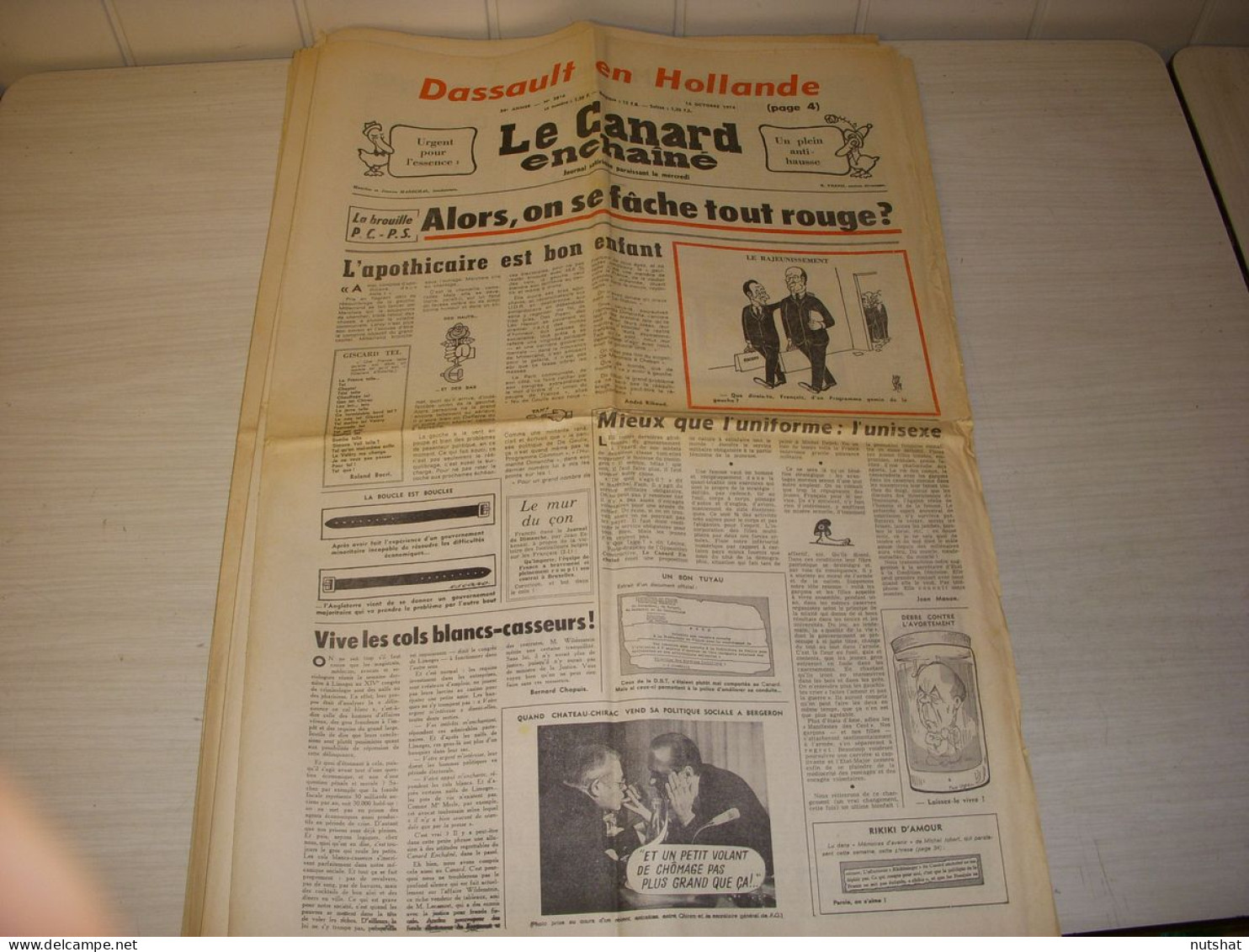 CANARD ENCHAINE 2816 16.10.1974 Elio PETRI Victor LANOUX Jack THIEULOY - Politique