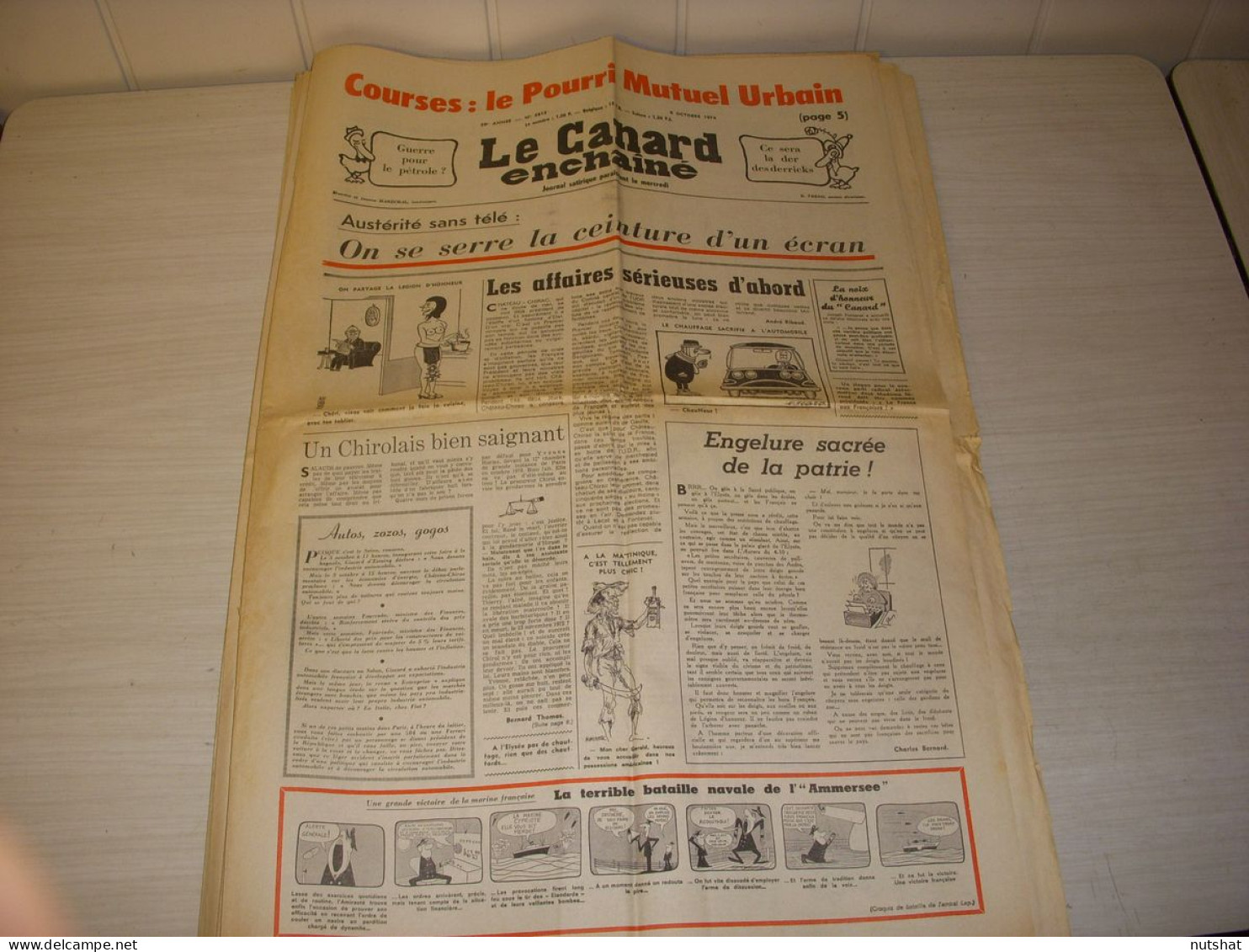 CANARD ENCHAINE 2815 09.10.1974 Françoise GIROUD Michel HONORIN Bernard CLAVEL - Politica