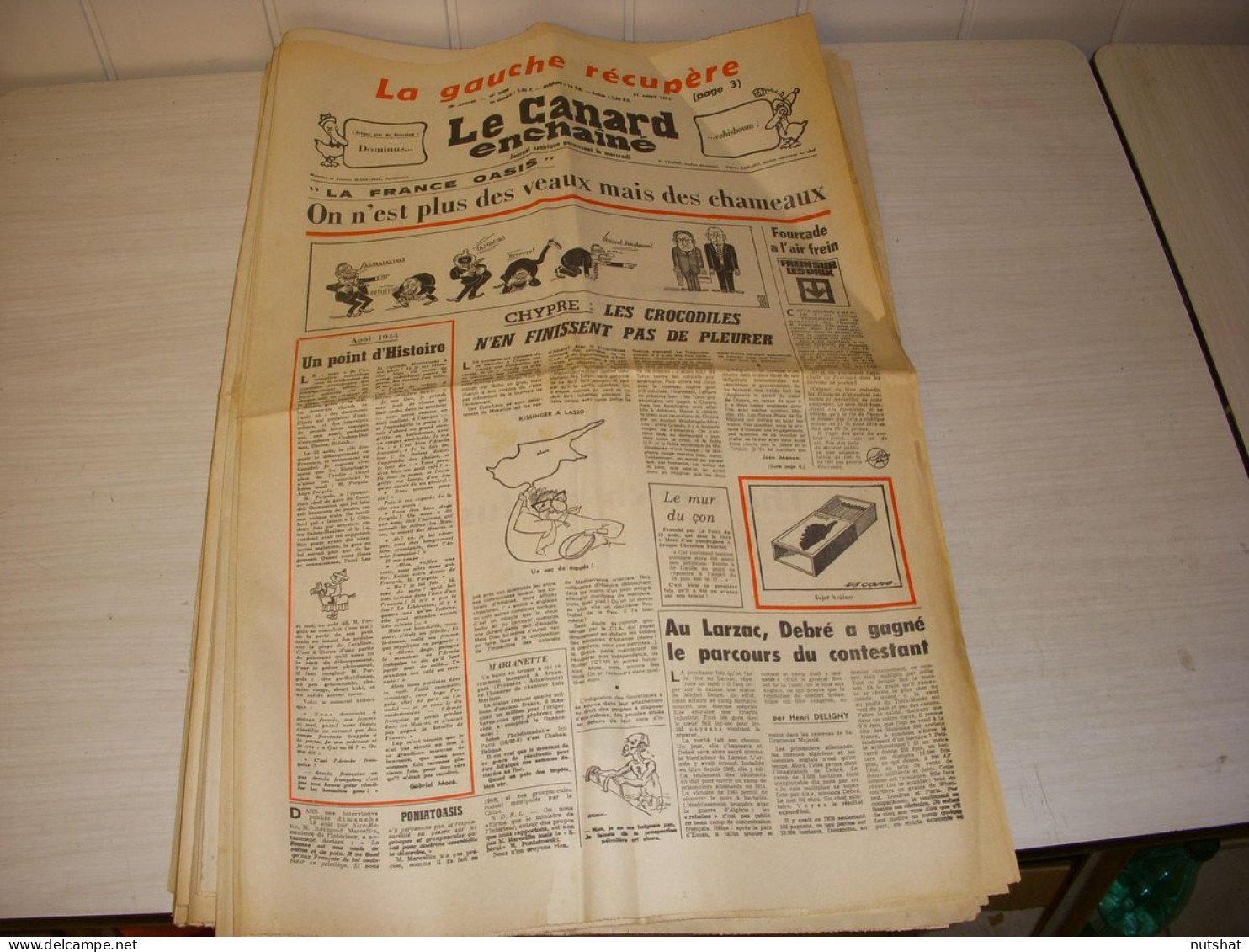 CANARD ENCHAINE 2808 21.08.1974 Pier Paolo PASOLINI Les JUIFS SOVIETIQUES - Política