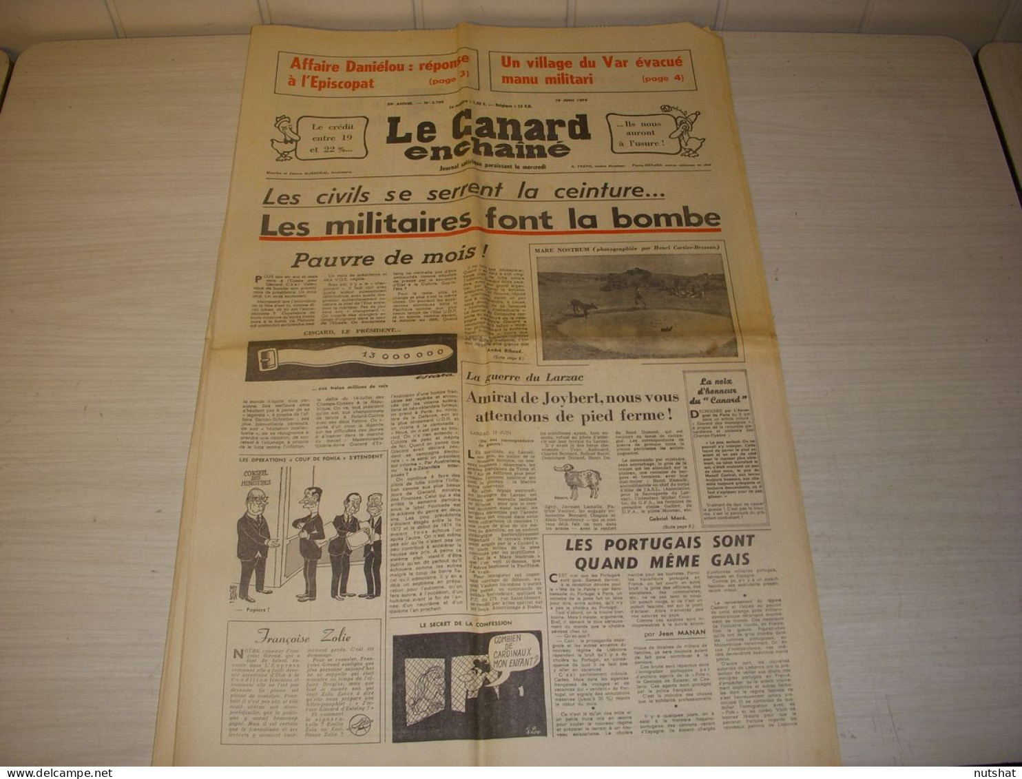 CANARD ENCHAINE 2799 19.06.1974 FASSBINDER PLANCHON TARTUFFE Jacques LACARRIERE - Politique