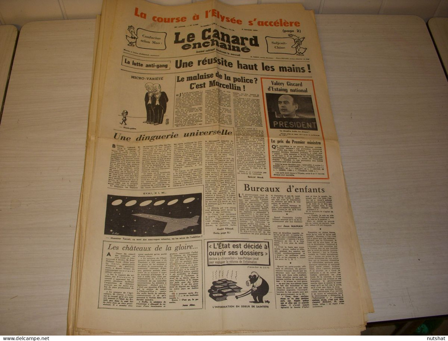 CANARD ENCHAINE 2780 06.02.1974 Louis MALLE LACOMBE LUCIEN Cl. DAUPHIN DREYFUS - Politique