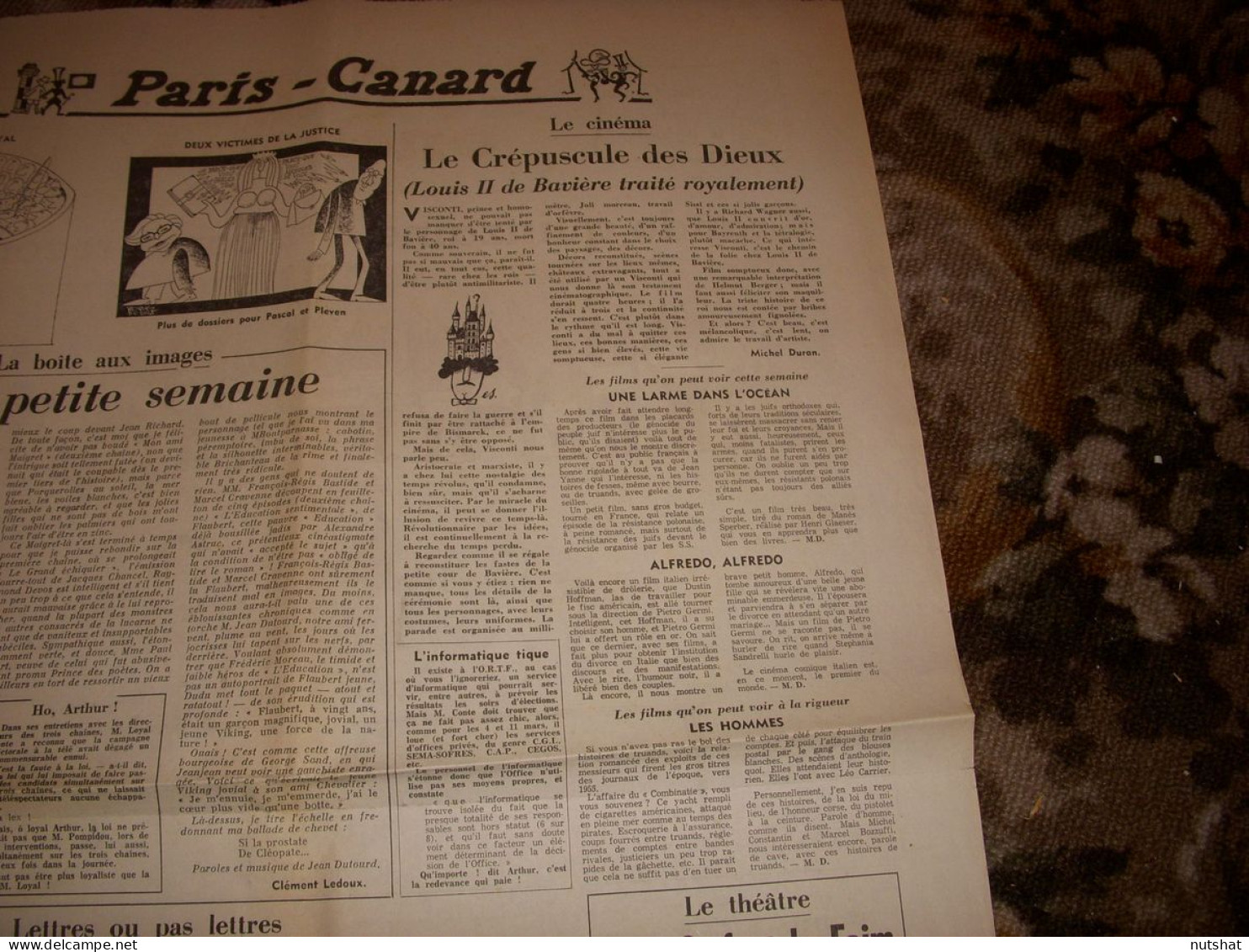 CANARD ENCHAINE 2734 21.03.1973 Jean LECANUET Roland DORGELES LOUIS II BAVIERE - Política