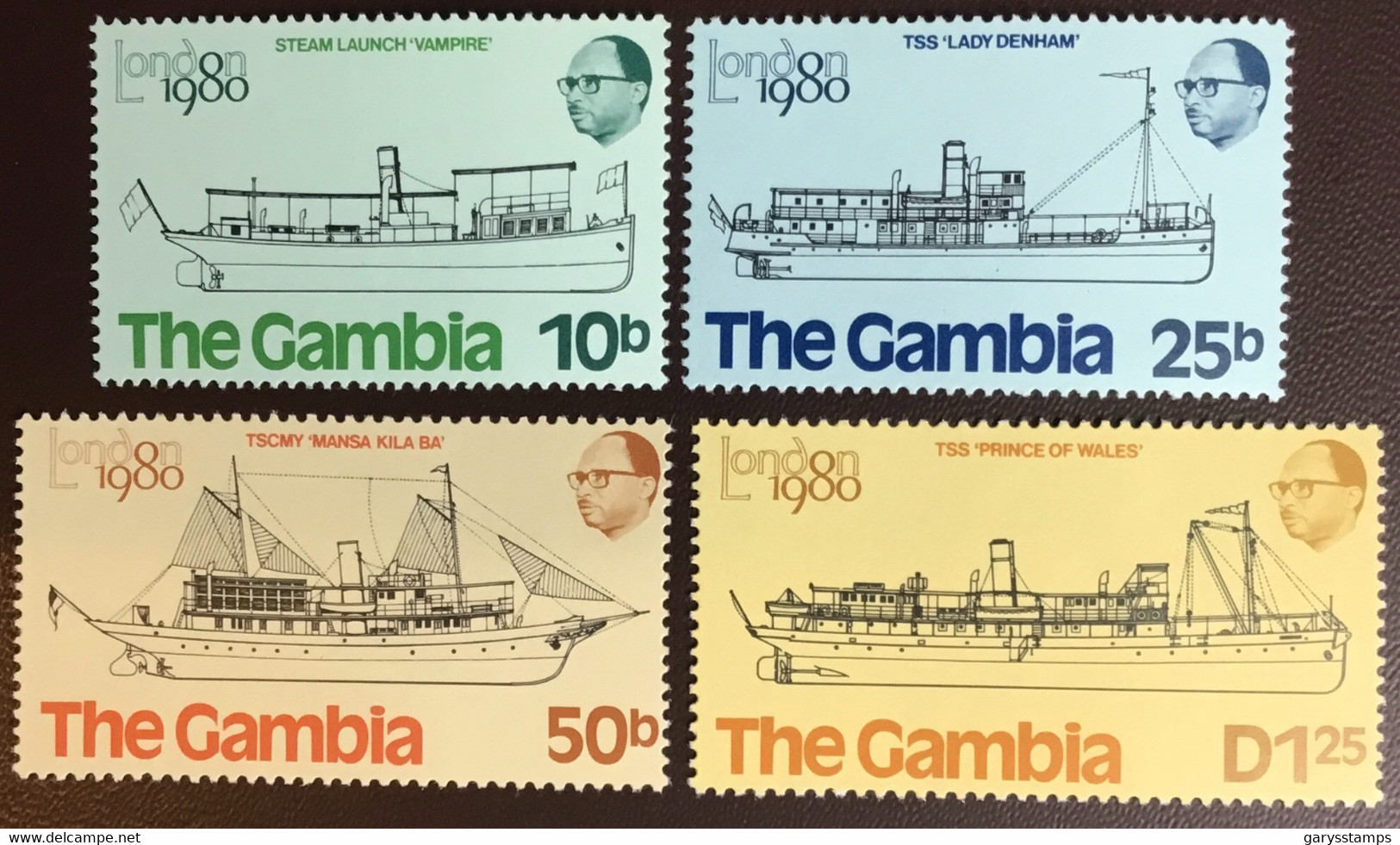 Gambia 1980 London ‘80 Ships MNH - Gambia (1965-...)
