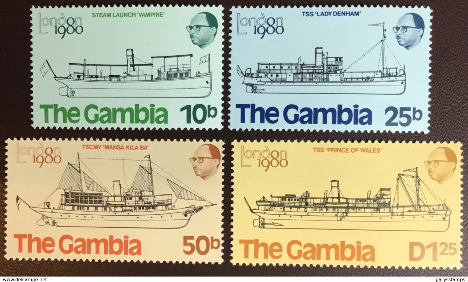 Gambia 1980 London ‘80 Ships MNH - Gambie (1965-...)