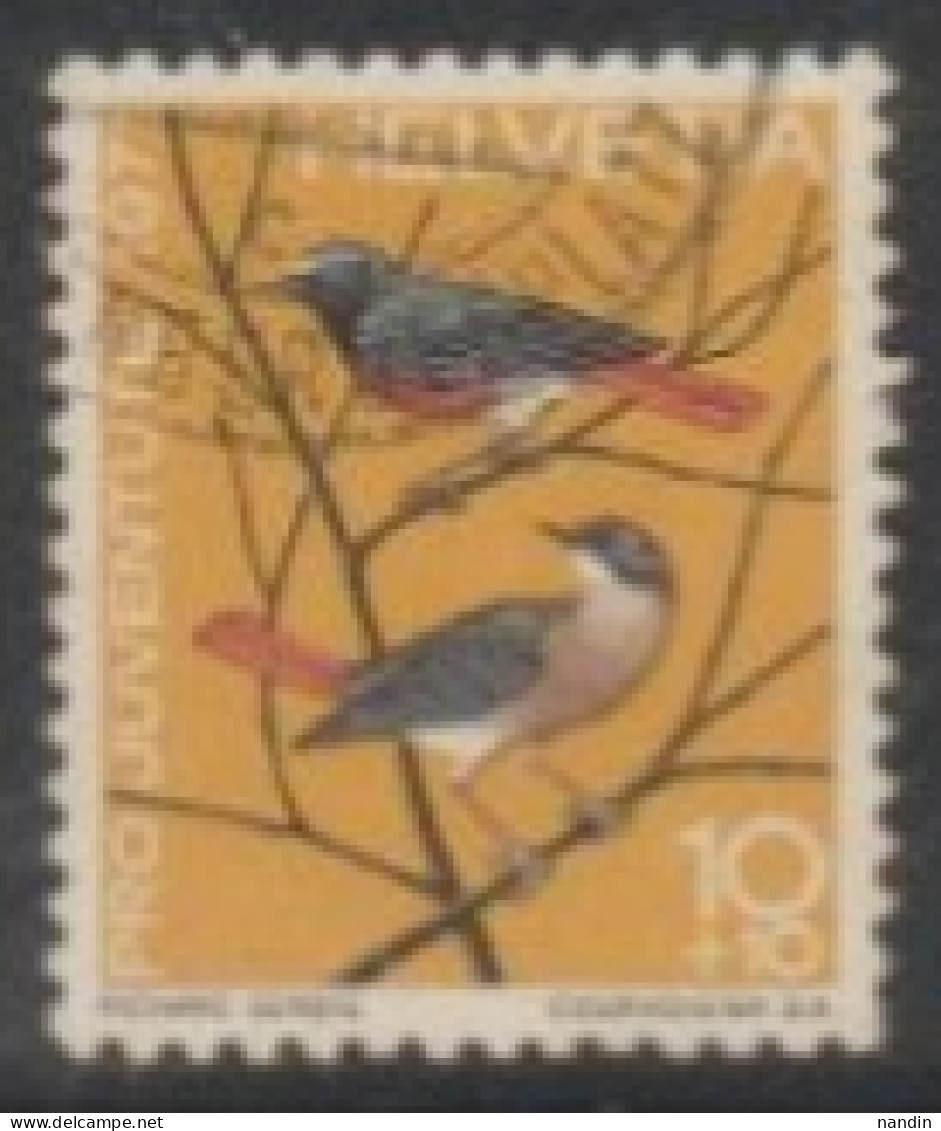 1971 SWITZERLAND USED STAMP ON BIRD/Phoenicurus Phoenicurus-Flycatcher - Songbirds & Tree Dwellers