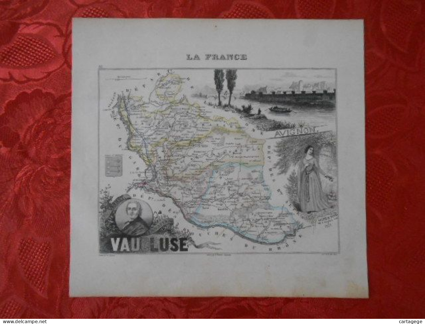 CARTE VUILLEMIN DEPARTEMENT DU VAUCLUSE (84) - Carte Geographique