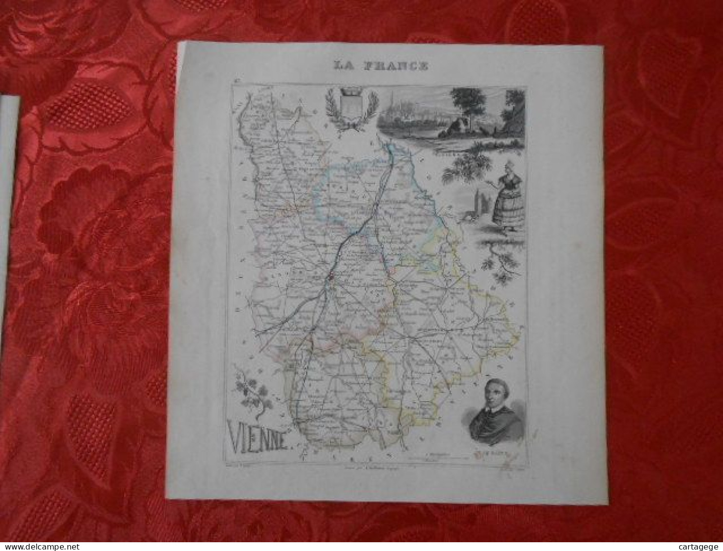 CARTE VUILLEMIN DEPARTEMENT DE LA VIENNE (86) - Carte Geographique