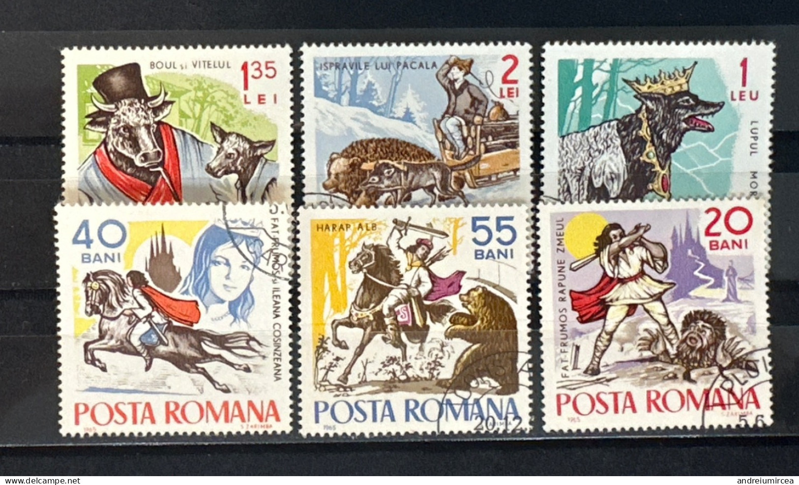 Romania. Used 1965 Basme Povești - Fairy Tales, Popular Stories & Legends