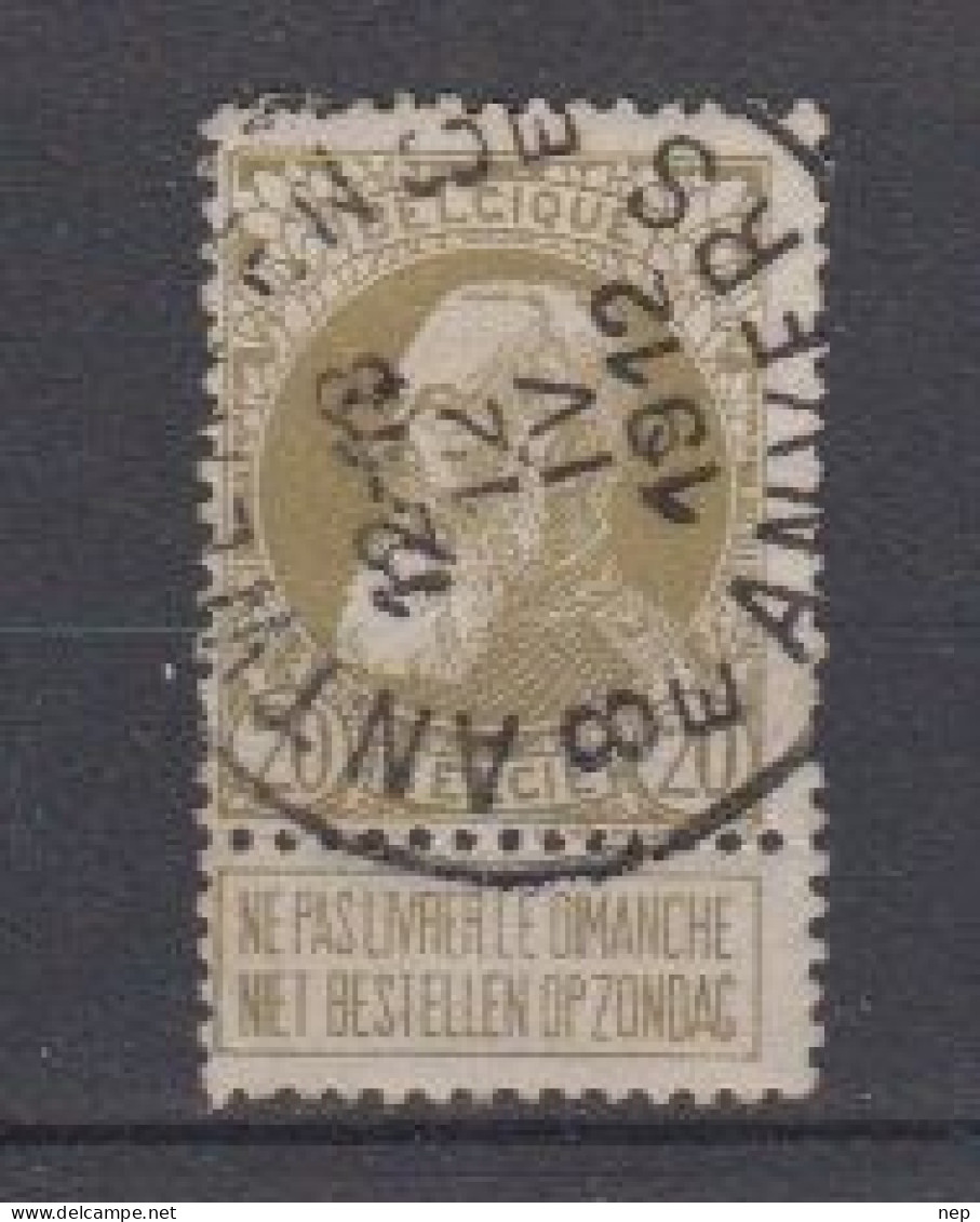 BELGIË - OPB - 1905 - Nr 75 - T4 R (ANVERS/ANTWERPEN 8E) - COBA  +2.00 € - 1905 Barbas Largas