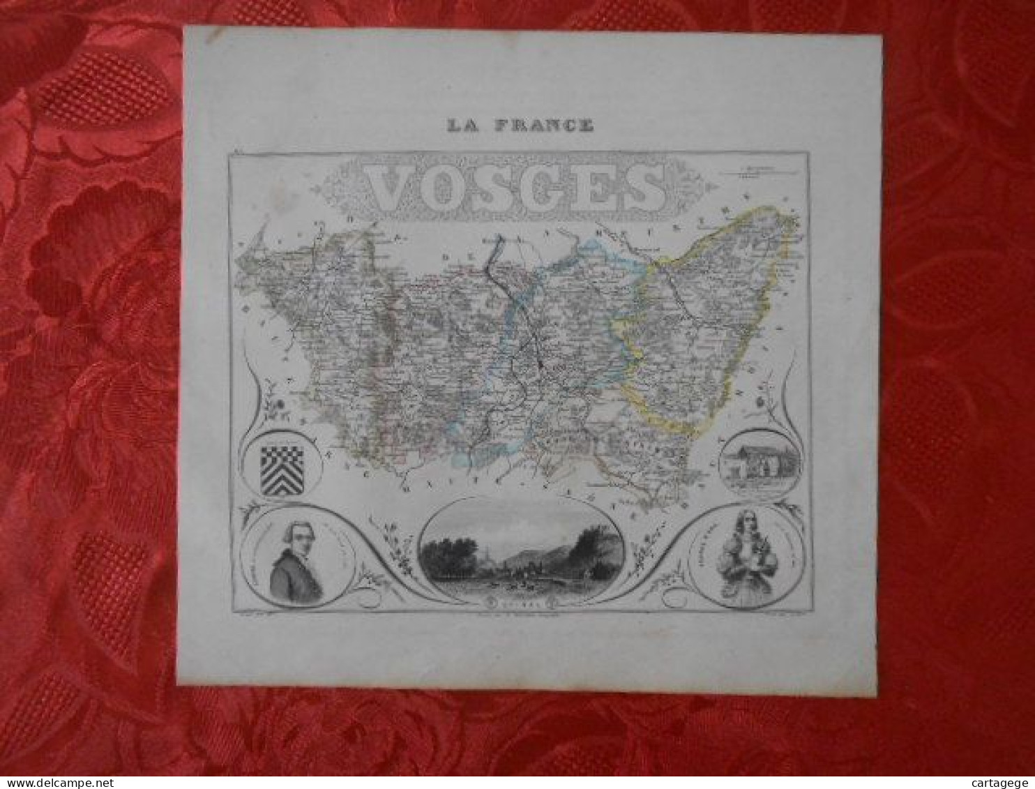 CARTE VUILLEMIN DEPARTEMENT DES VOSGES (88) - Carte Geographique