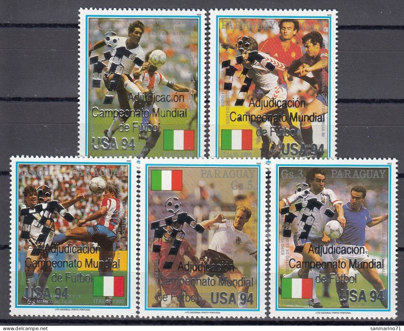 PARAGUAY 4522-4526,unused - 1990 – Italie