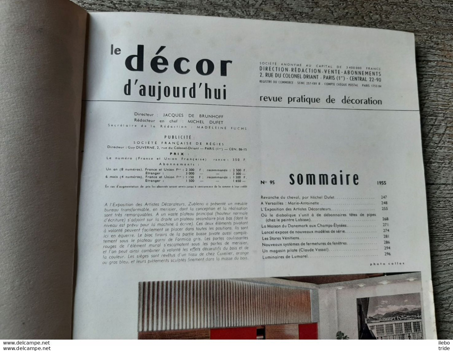 Revue N°95 Décor D'aujourd'hui 1952 Exposition Des Artistes Décorateurs Lancel Luminaires - House & Decoration