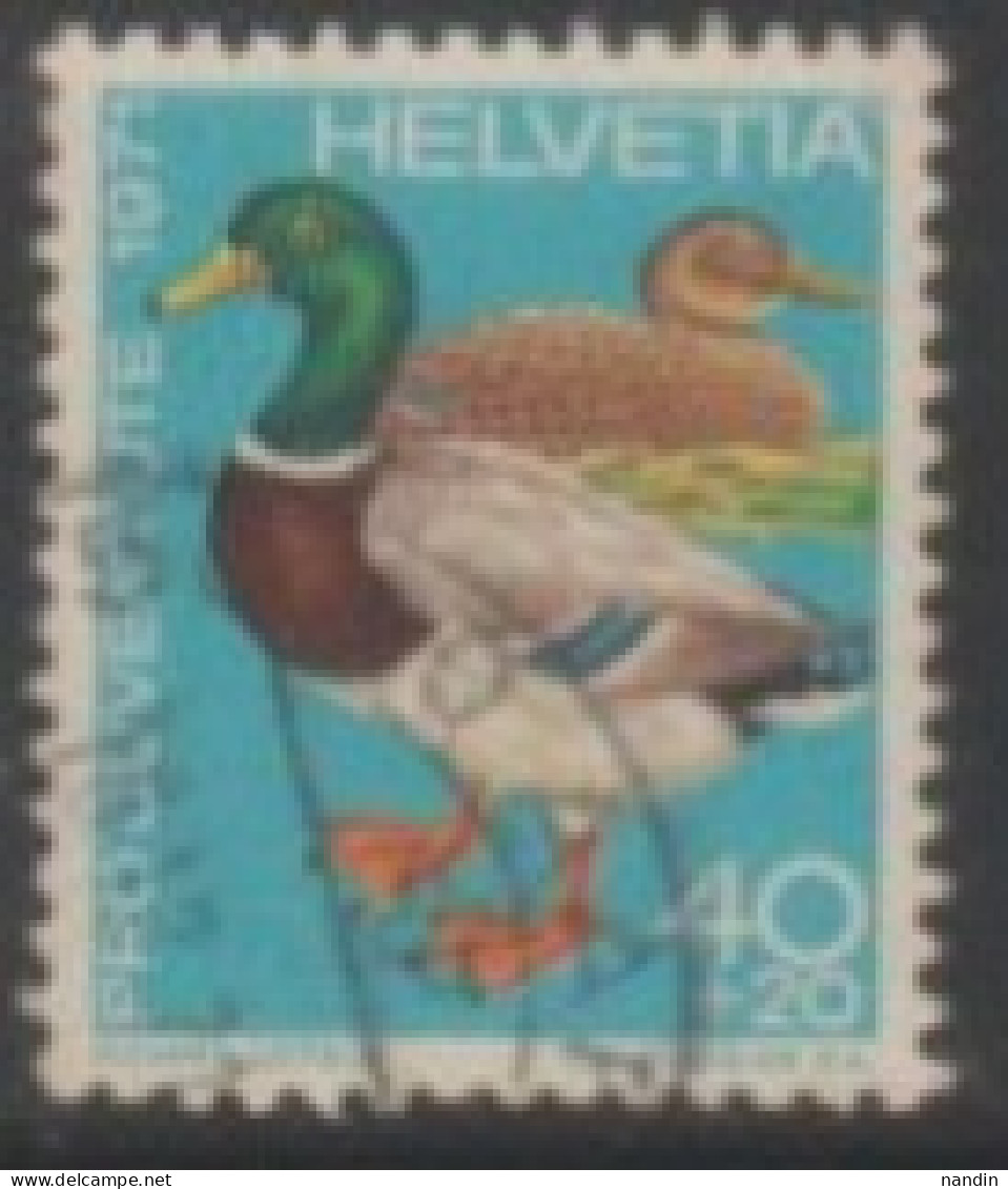 1971 SWITZERLAND USED STAMP ON BIRD/Anas Platyrhynchos-Duck - Anatre