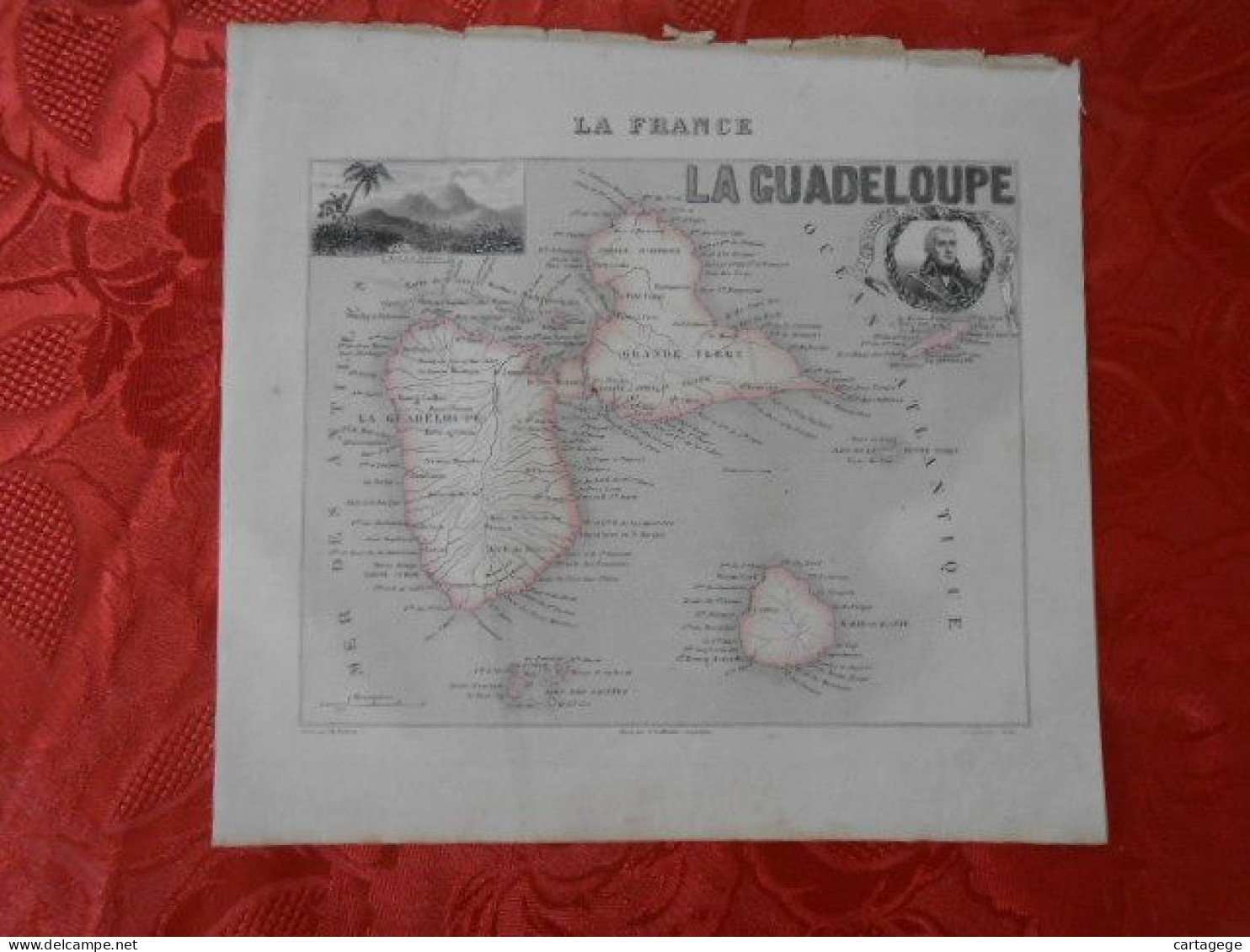 CARTE VUILLEMIN DEPARTEMENT DE LA GUADELOUPE - Carte Geographique