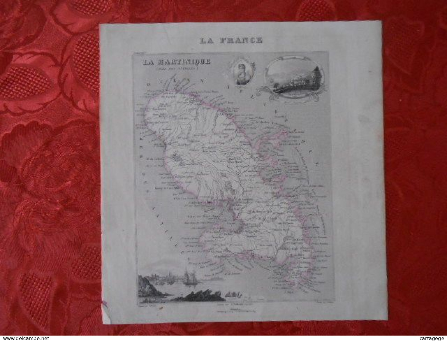 CARTE VUILLEMIN DEPARTEMENT DE LA MARTINIQUE - Cartes Géographiques