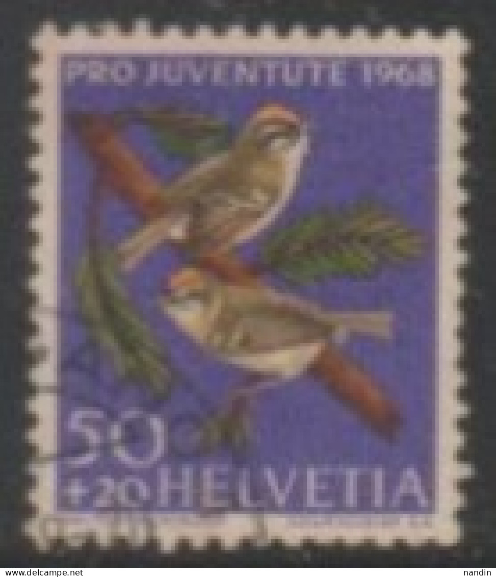 1968 SWITZERLAND USED STAMP ON BIRD/Regulus Ignicapillus-Common Firecrest - Songbirds & Tree Dwellers