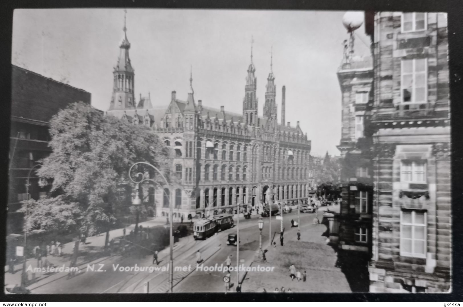 AMSTERDAM, N.Z. VOORBURGWAL MET HOOFDPOSTKANTOOR - Viaggiata 1960 - Amsterdam